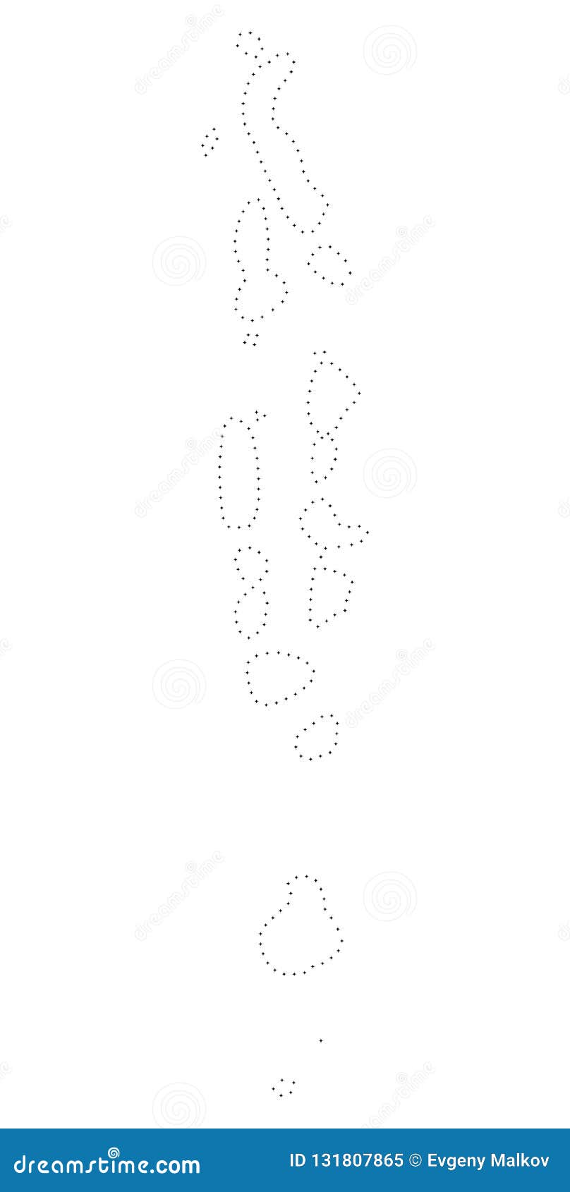 Download Dotted Stroke Maldives Map stock vector. Illustration of ...