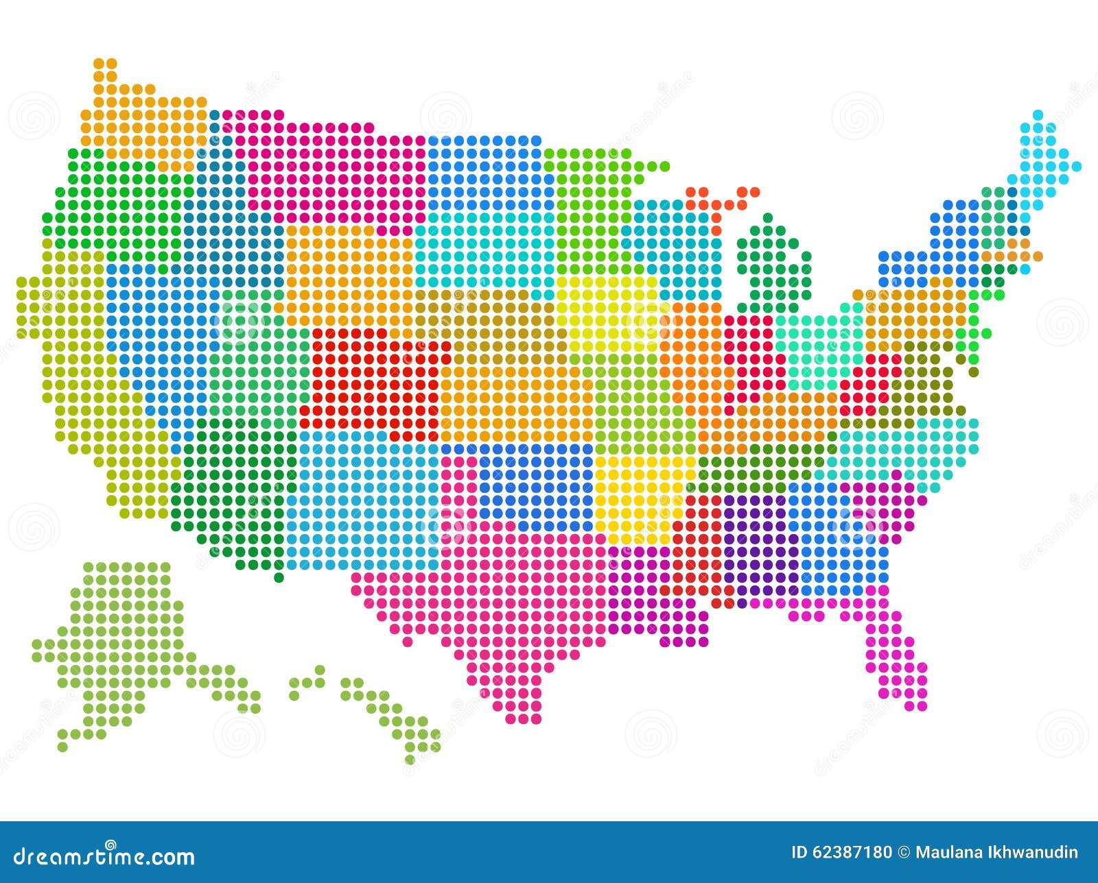 Dotted Usa Map Stock Vector Illustration Of Vector Geography