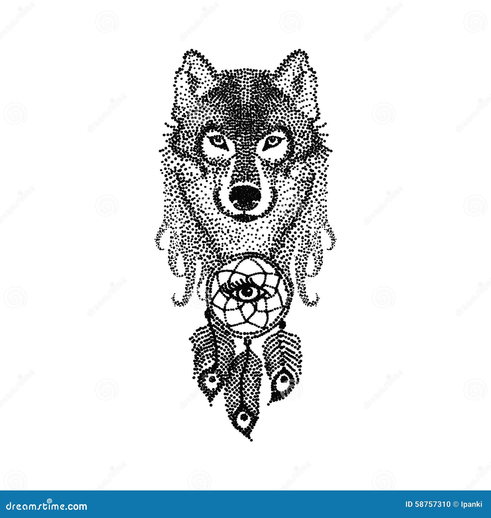 Dotwork Tattoo Design Stylized Wolf Face Hand Drawn Doodle Vector  Illustration Sketch For Tattoo Or Makhenda Animal Collection Royalty  Free SVG Cliparts Vectors And Stock Illustration Image 51549636