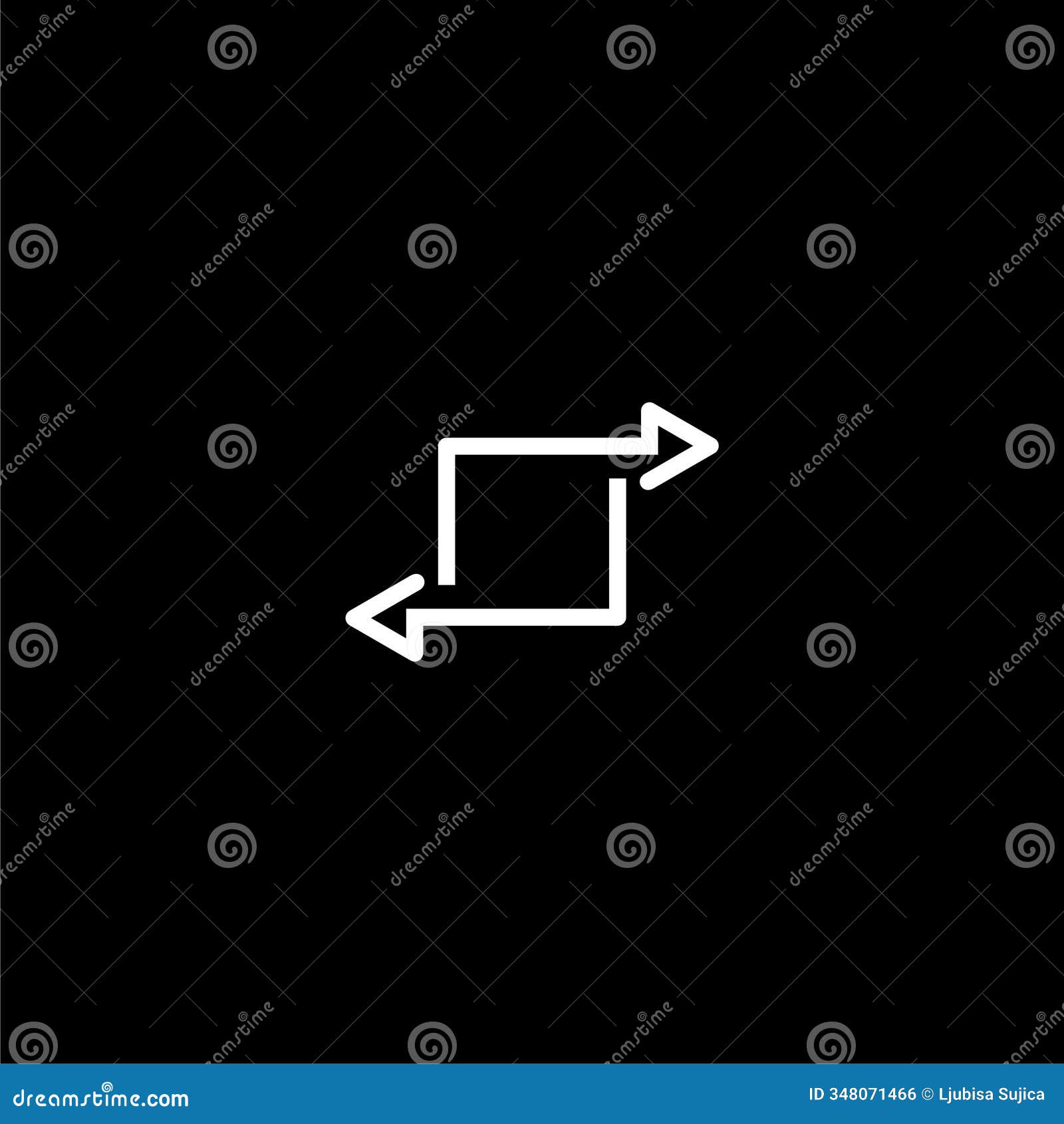 double arrow icon  on dark background