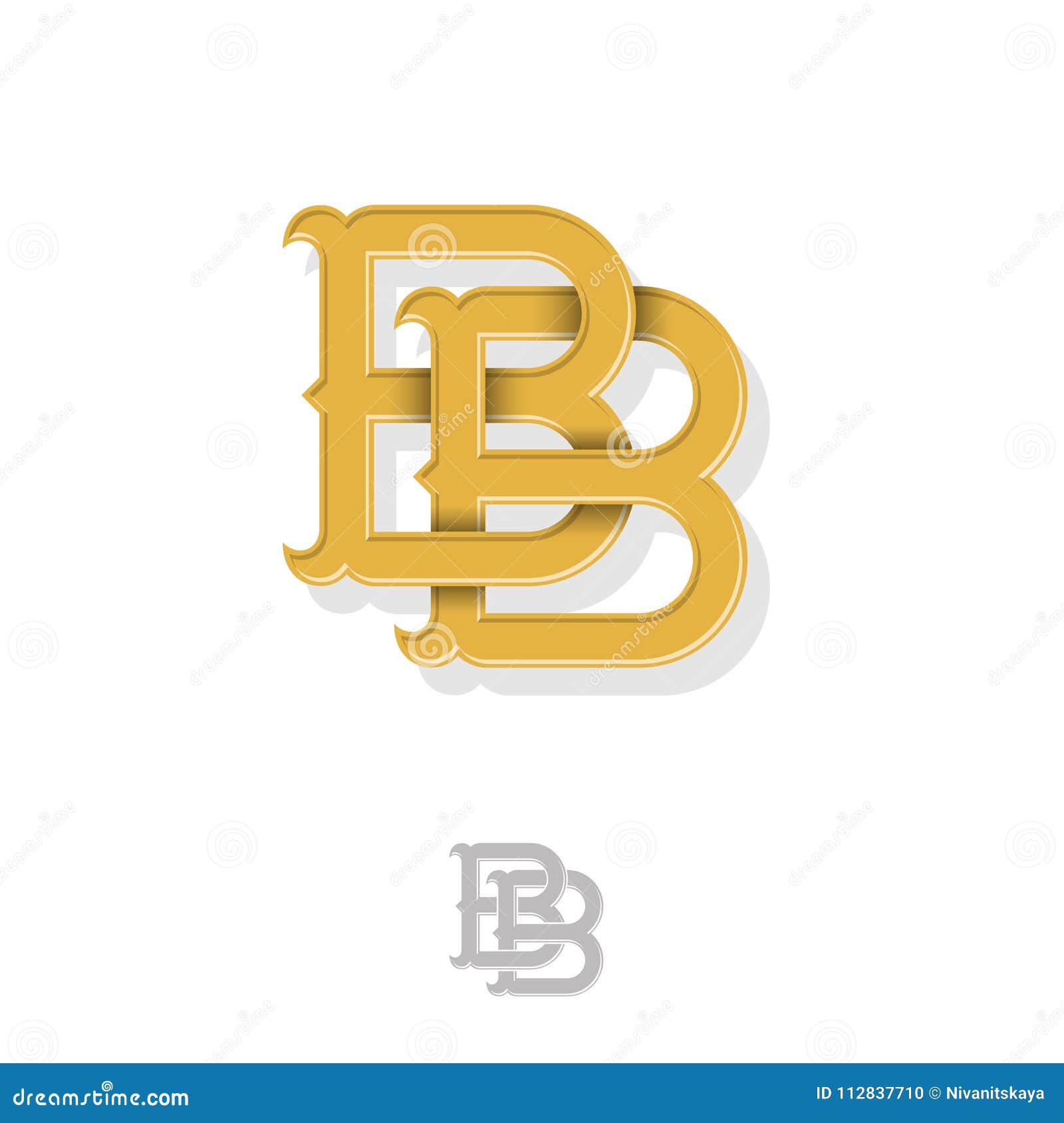 Double B Monogram. B And B Crossed Letters, Intertwined Letters Initials. Stock Vector ...