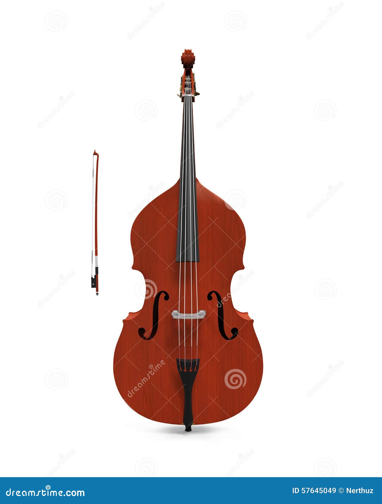 DoubleBass Neck Block Stock Image 1860259