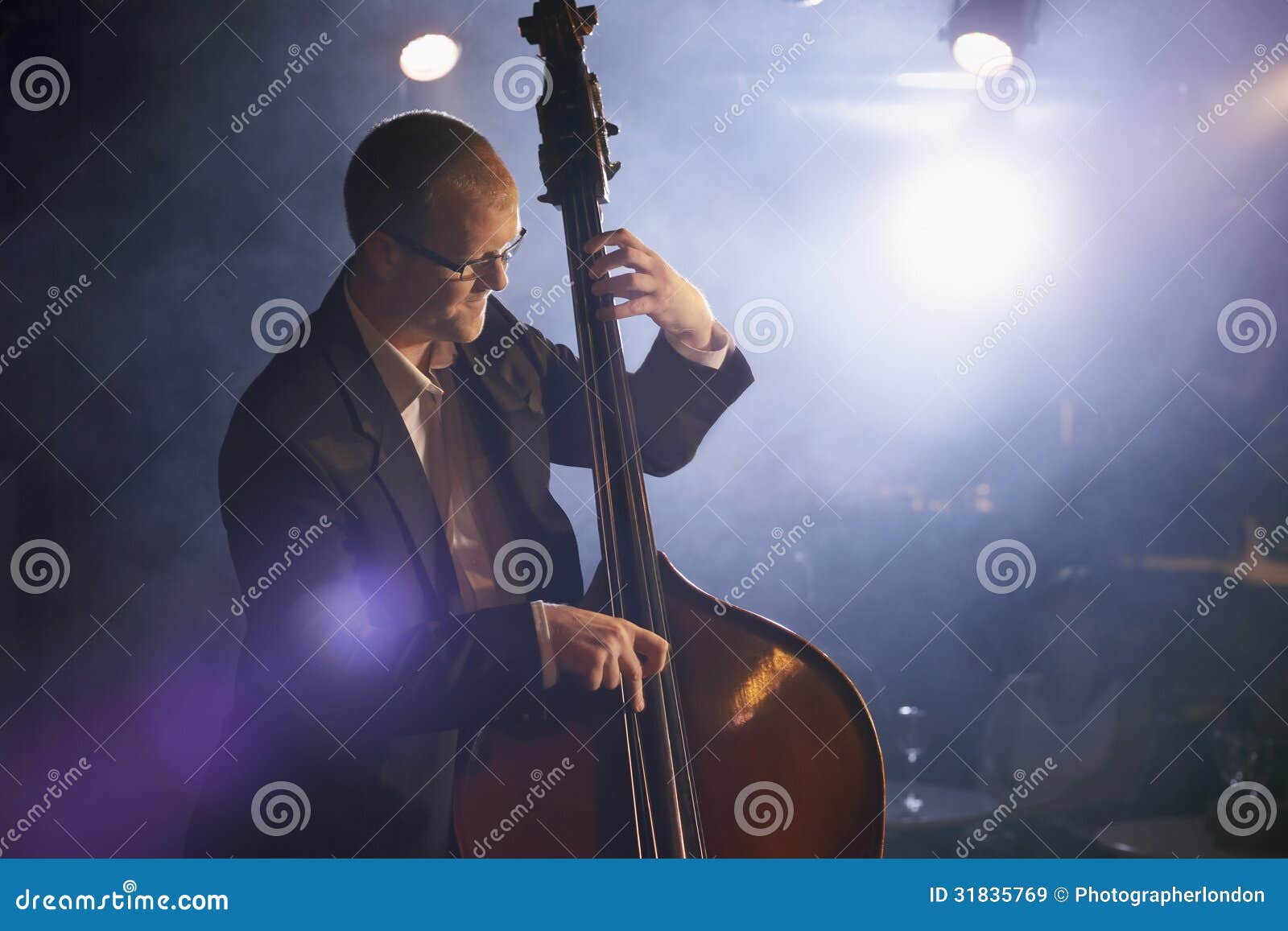 DoubleBass Neck Block Stock Image 1860259