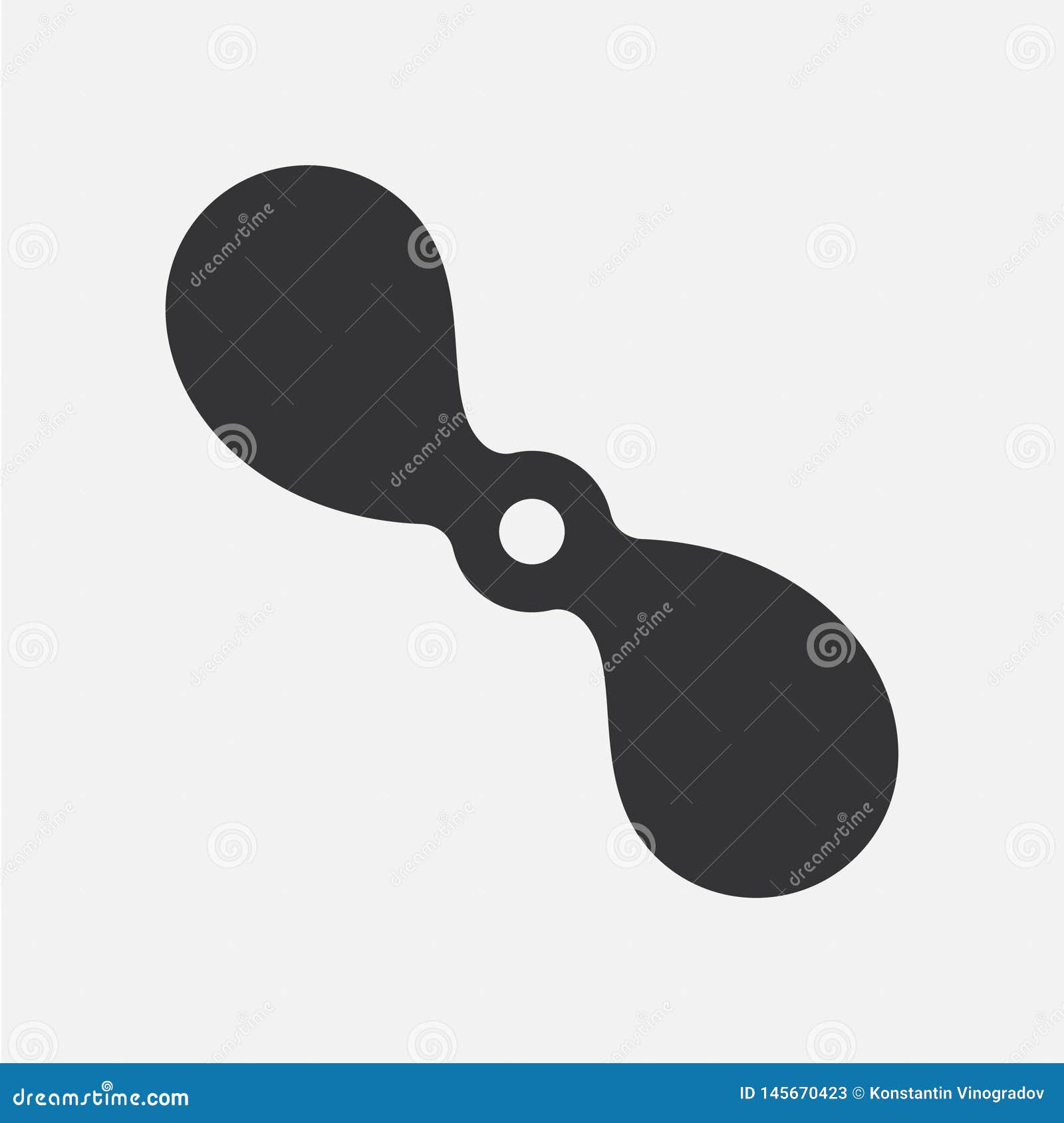 Doublebladed Propeller. Flat Vector Icon Stock Vector Illustration