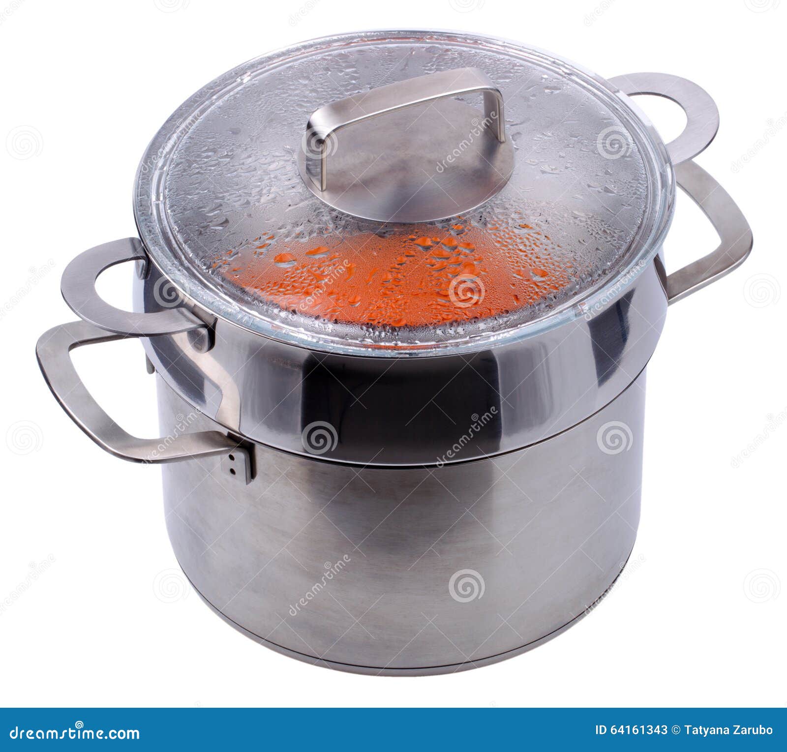 Double Boiler for the Gas Cooker Isolated Stock Image Image of home