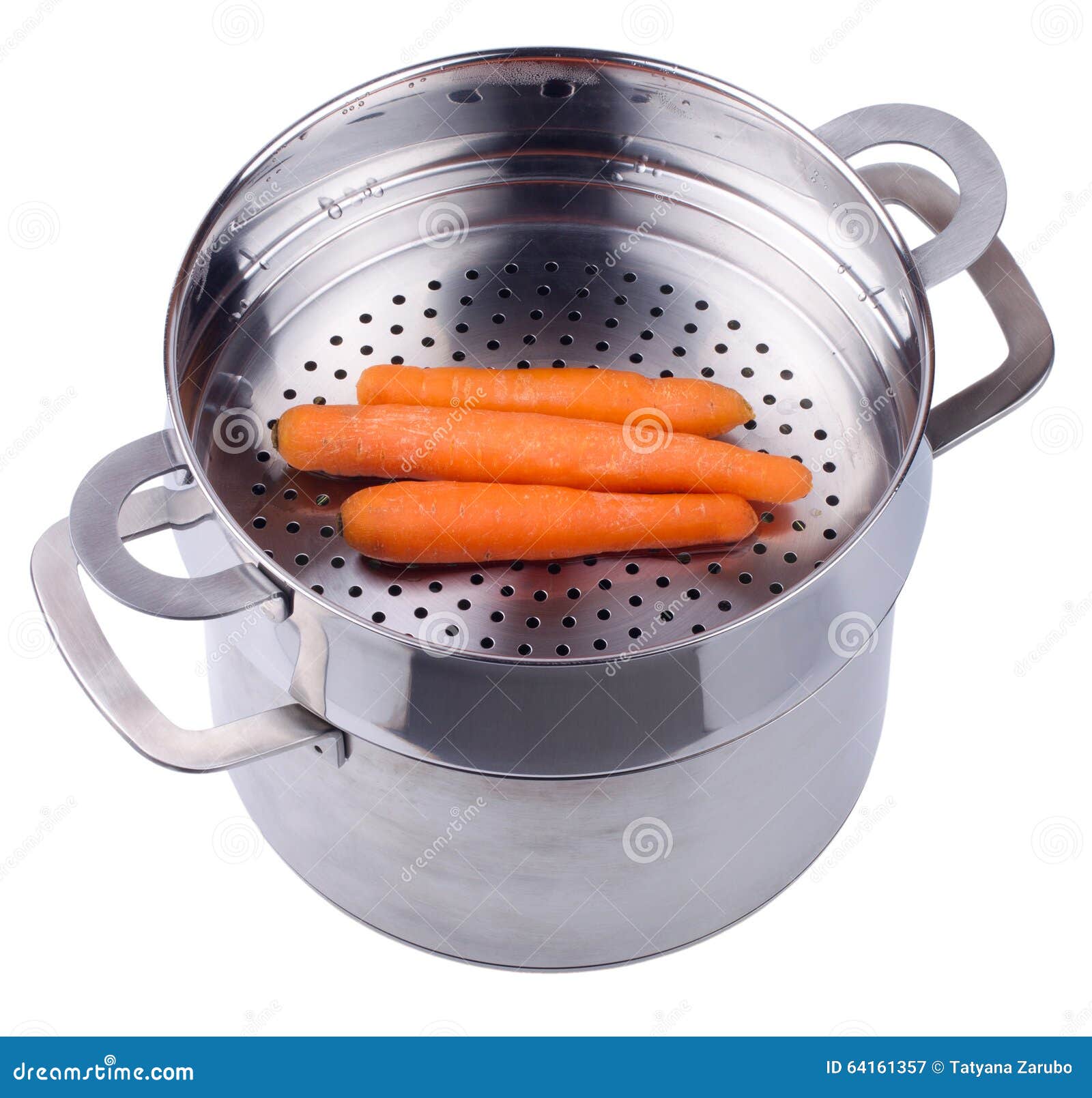 Double Boiler for the Gas Cooker Isolated Stock Image Image of black