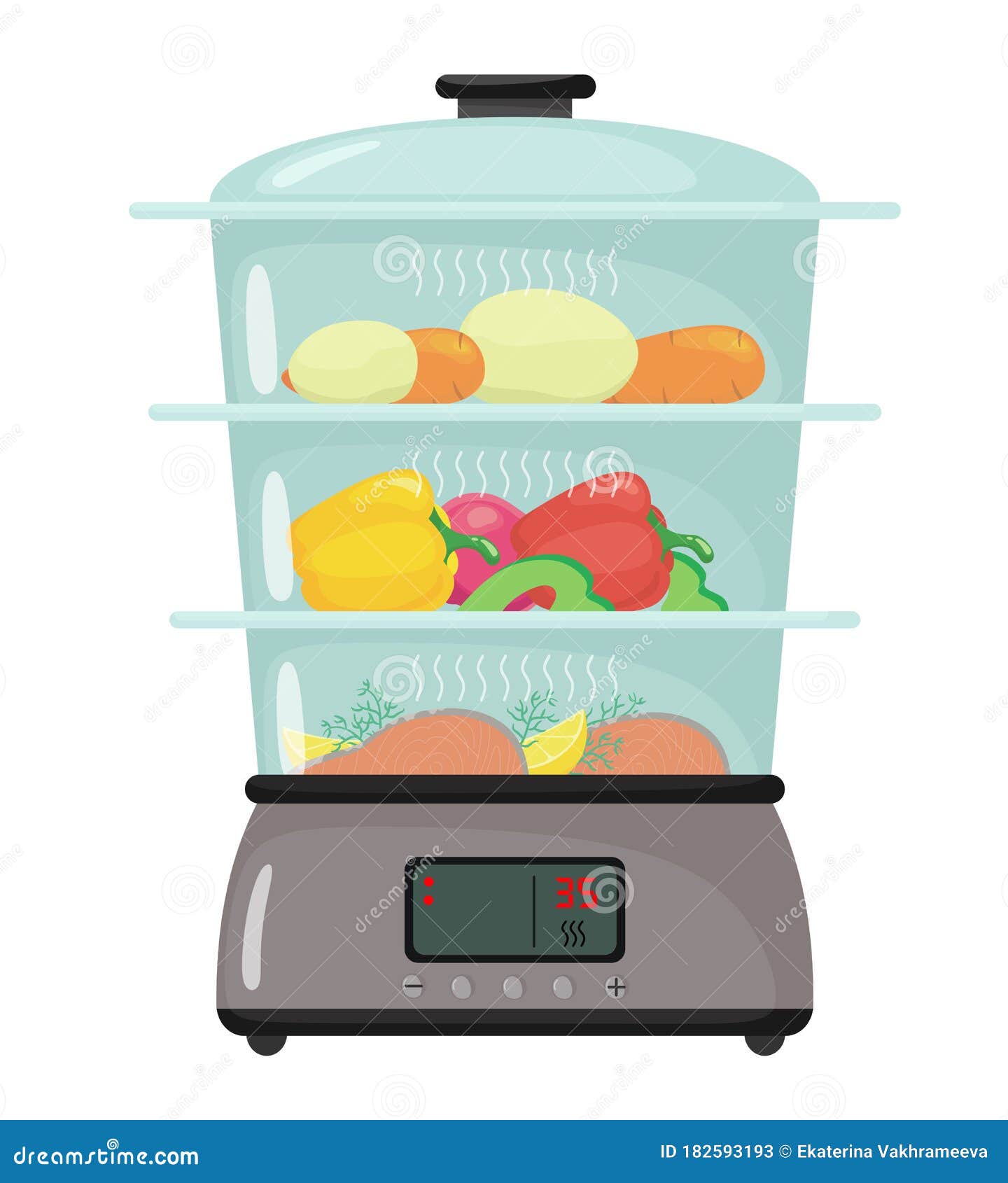 Double Boiler. Vector Isolate of Household Appliances in Flat Style