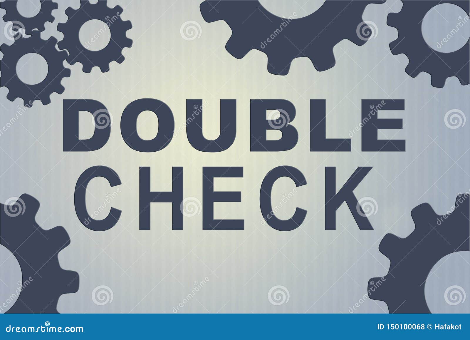 DOUBLE CHECK concept stock illustration. Illustration of cash - 150100068