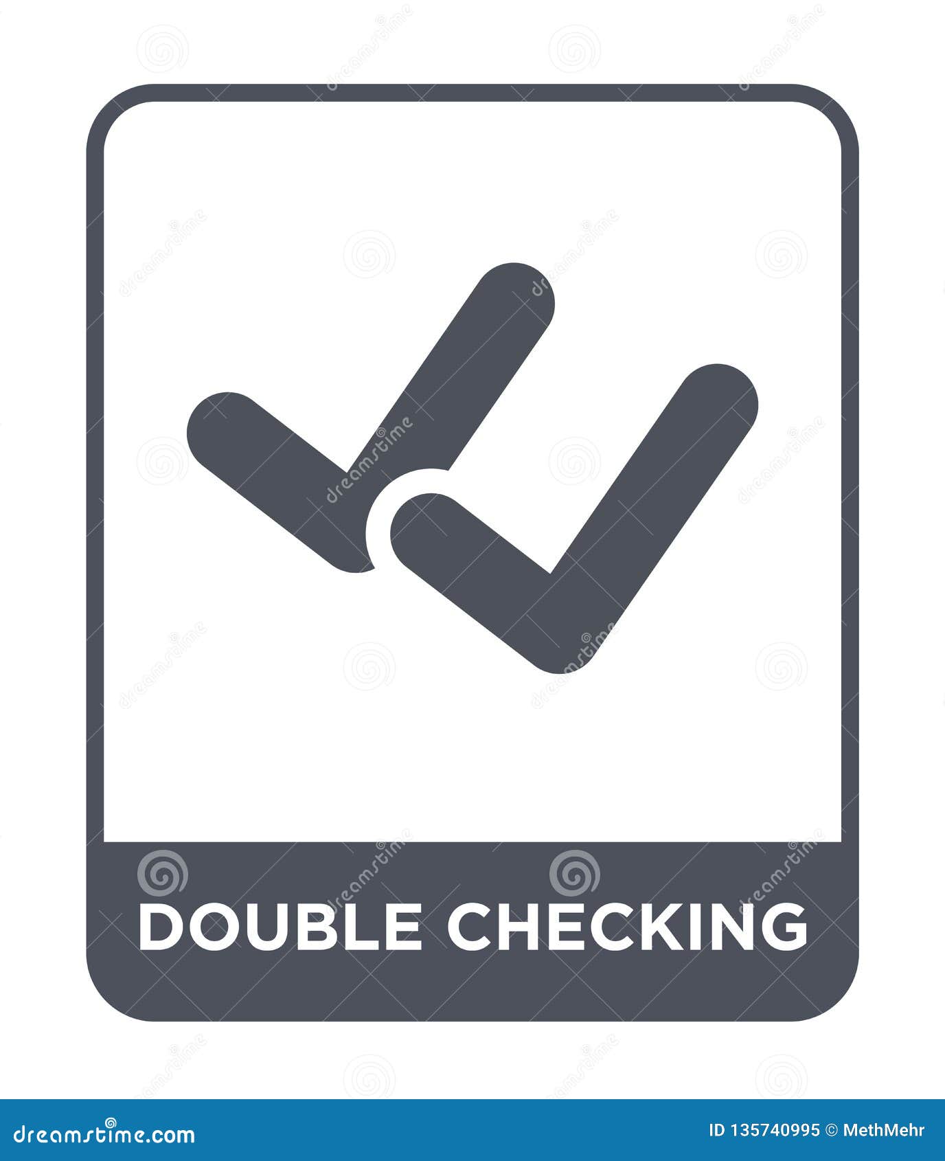 DOUBLE CHECK concept stock illustration. Illustration of cash - 150100068