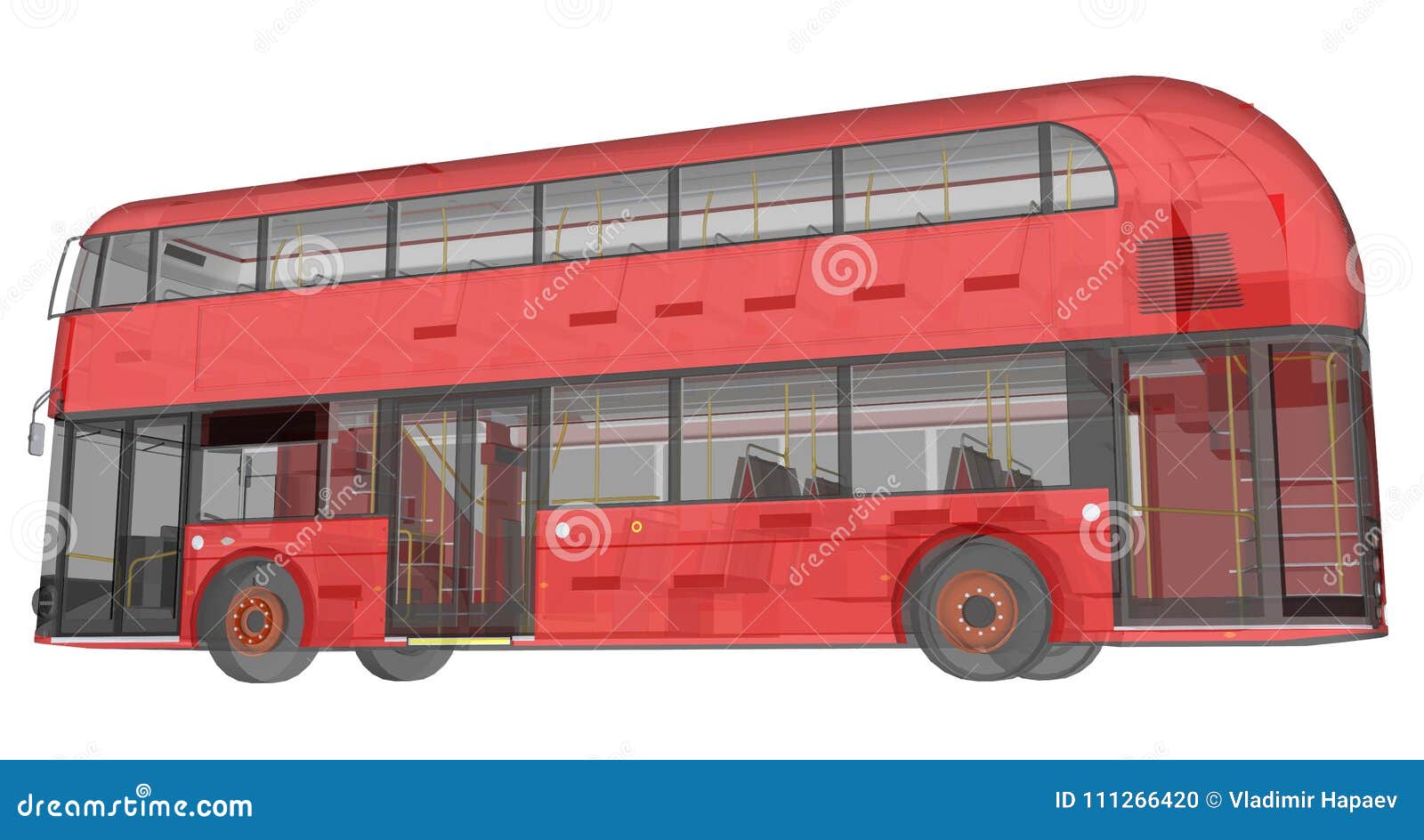 A Double-decker Bus, A Translucent Casing Under Which Many Interior ... A Double-decker Bus, A Translucent Casing Under Which Many Interior ...