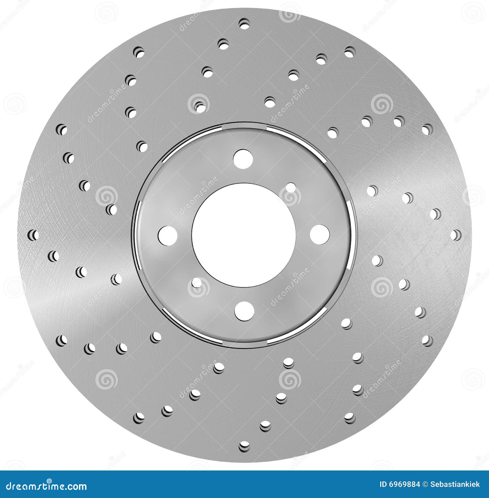 Double disc brake rotor stock illustration. Illustration of automotive