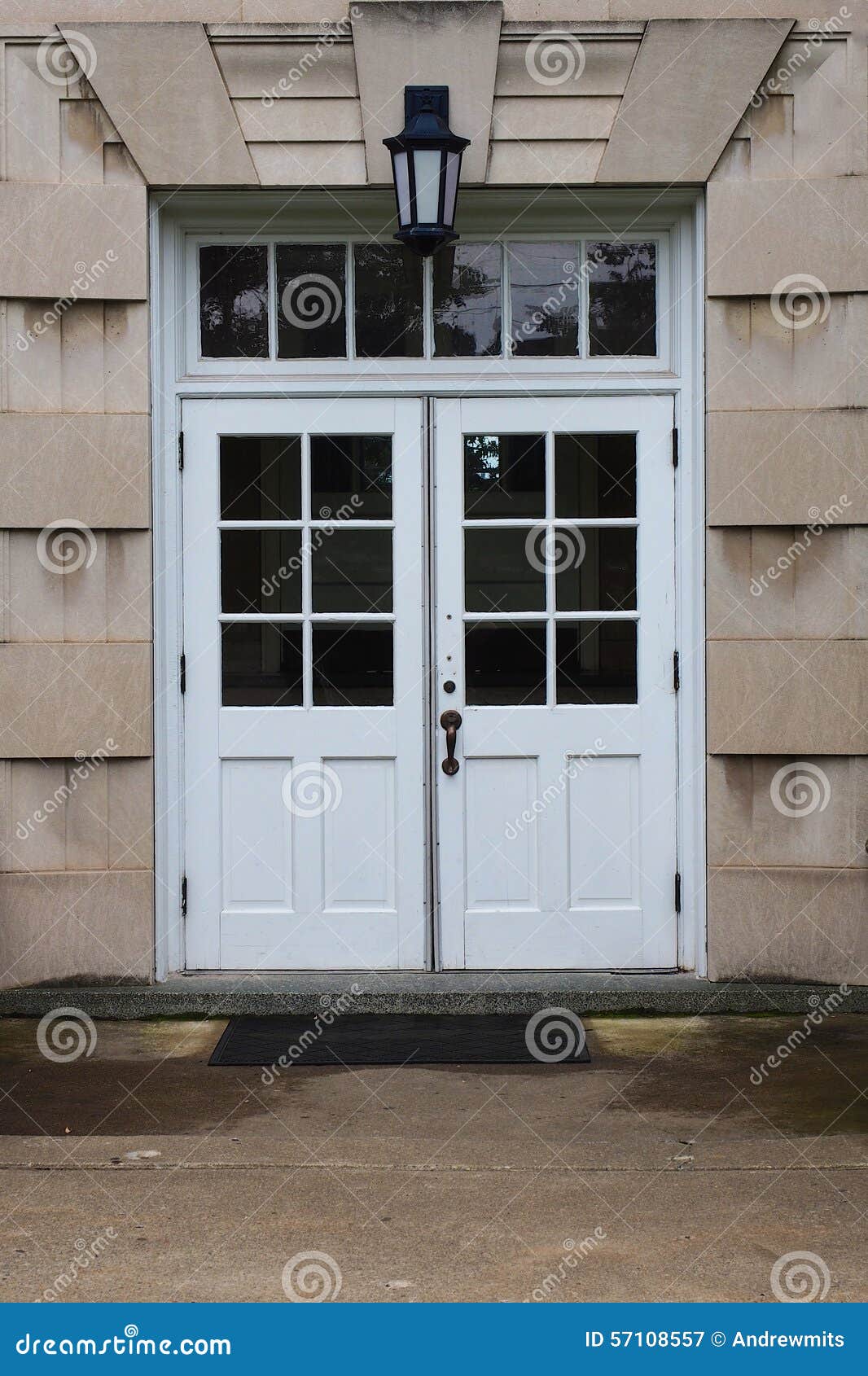 Double Door Entrance Stock Image Image Of Square Pattern 57108557