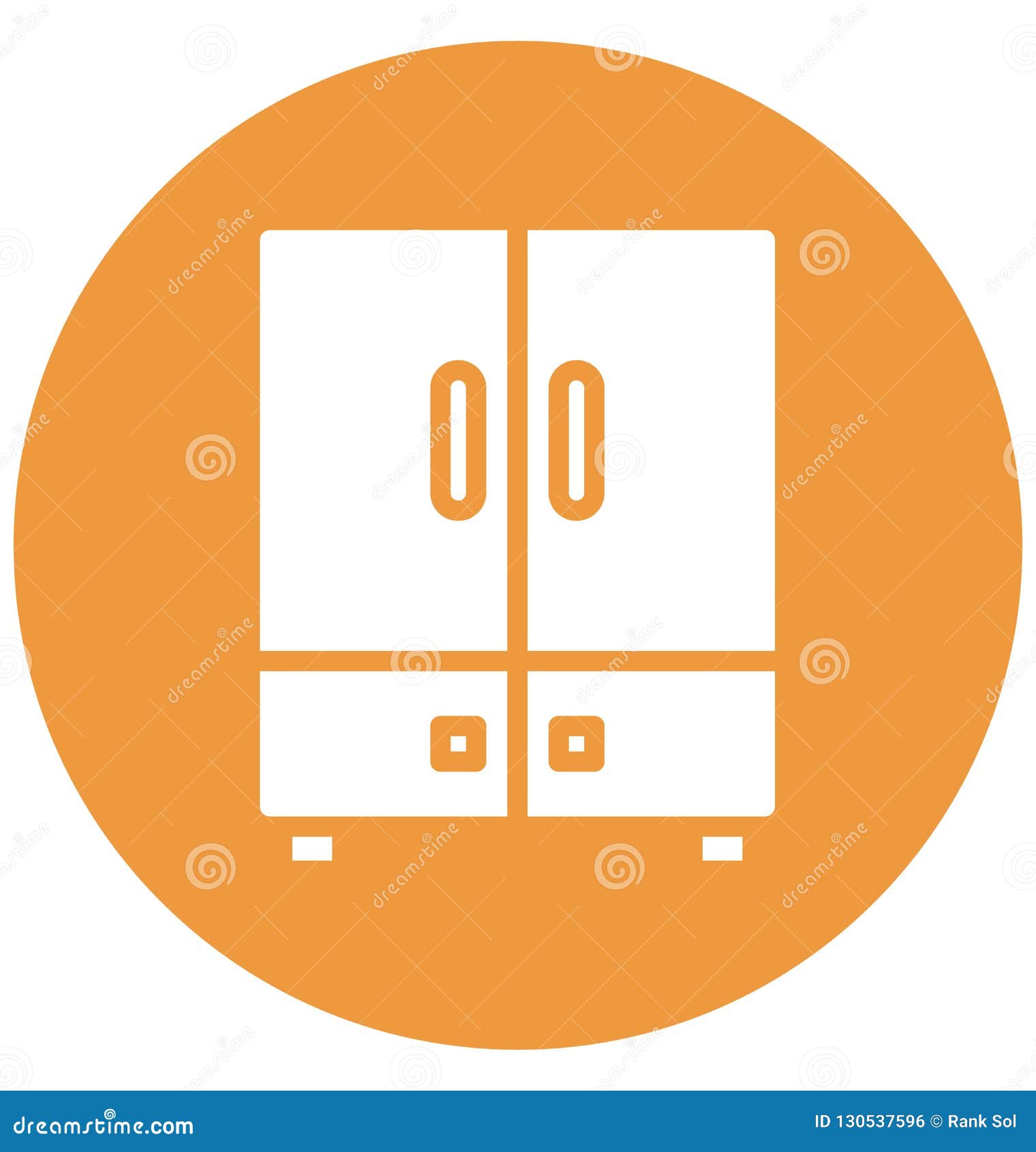 Double Door Fridge Electronics Isolated Vector Icon That Can Be