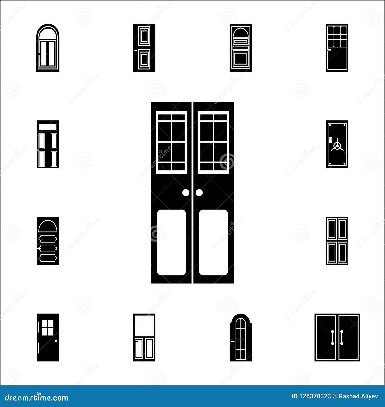  Double  Door  Icon Doors  Icons Universal Set For Web And 