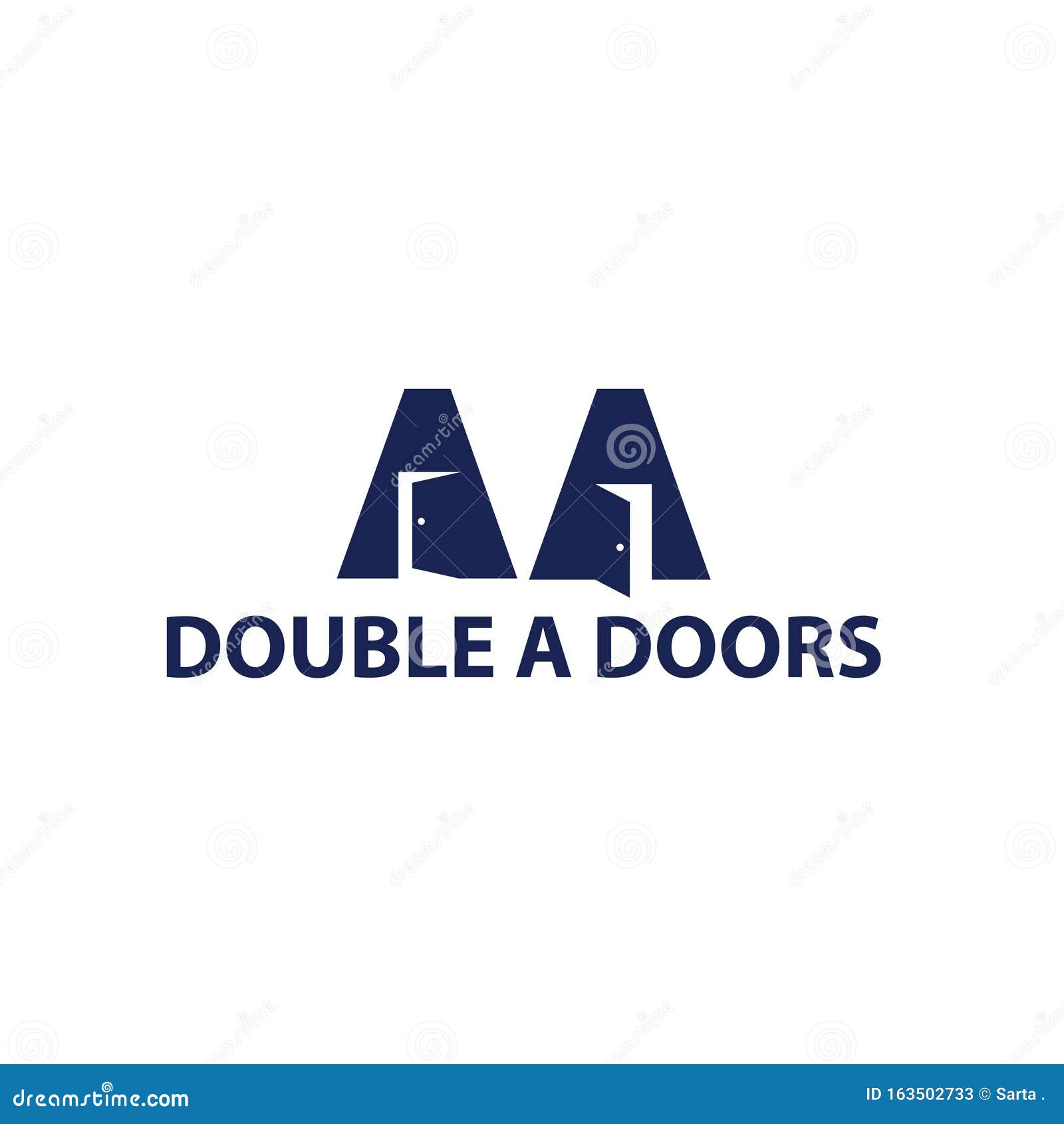  Double  A Doors  Logo  Company Stock Illustration 