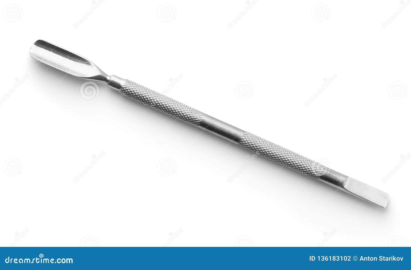 double-ended steel manicure cuticle pusher