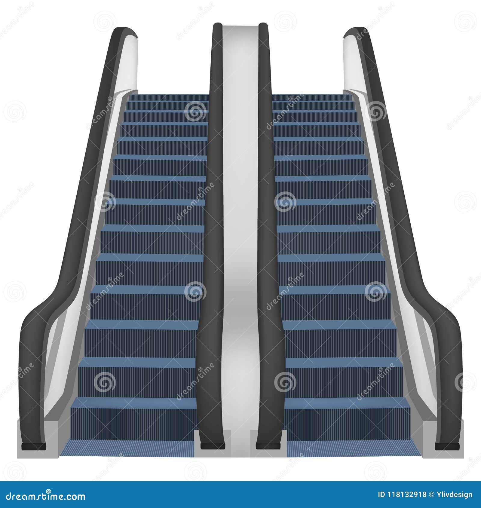 Download Double Escalator Mockup, Realistic Style Stock Vector ...
