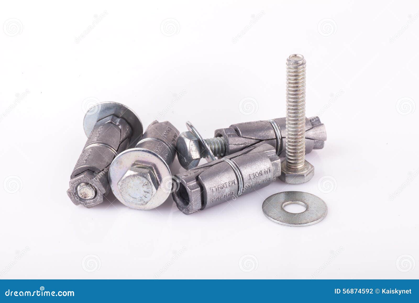 Double Expansion Anchors On White Background Stock Image