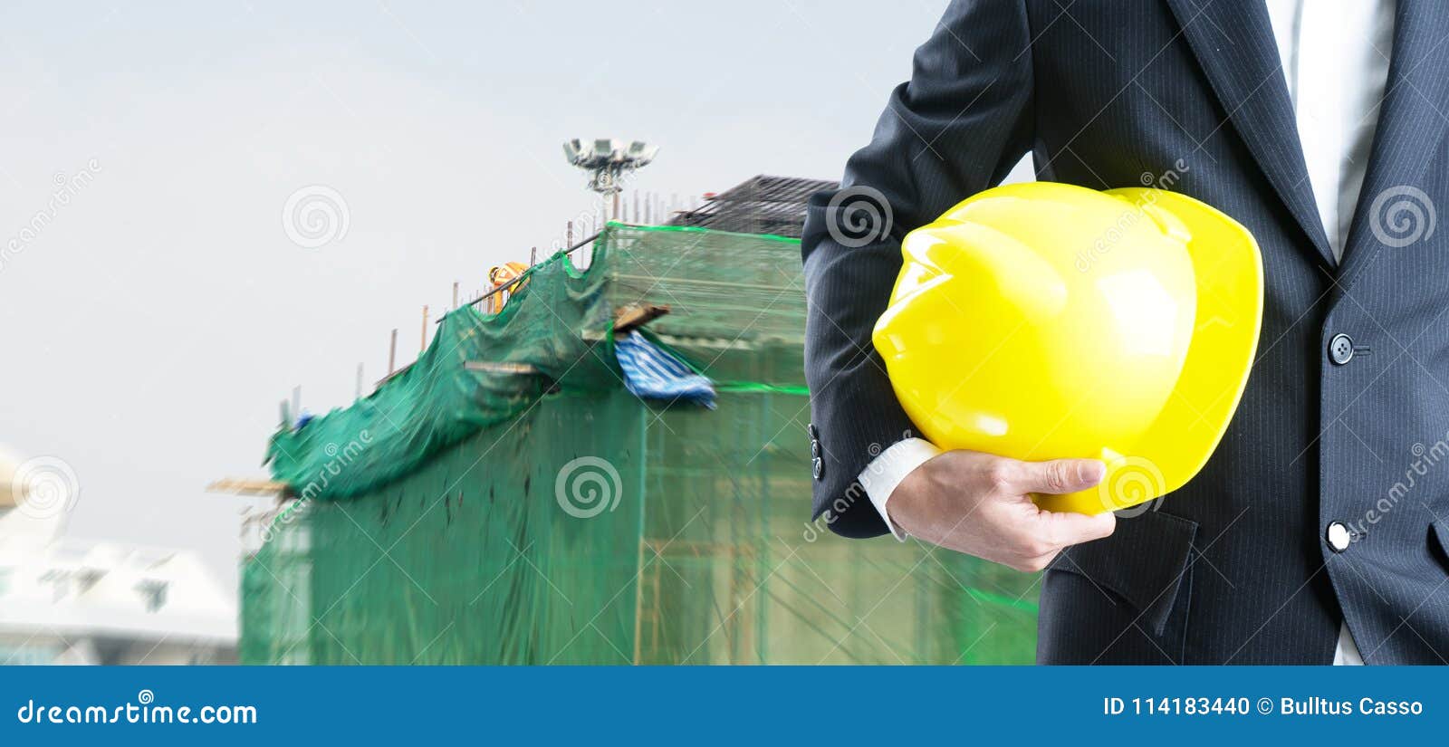 Double Exposure Engineer with Safety Helmet on Construction Site Stock Photo Image of manager