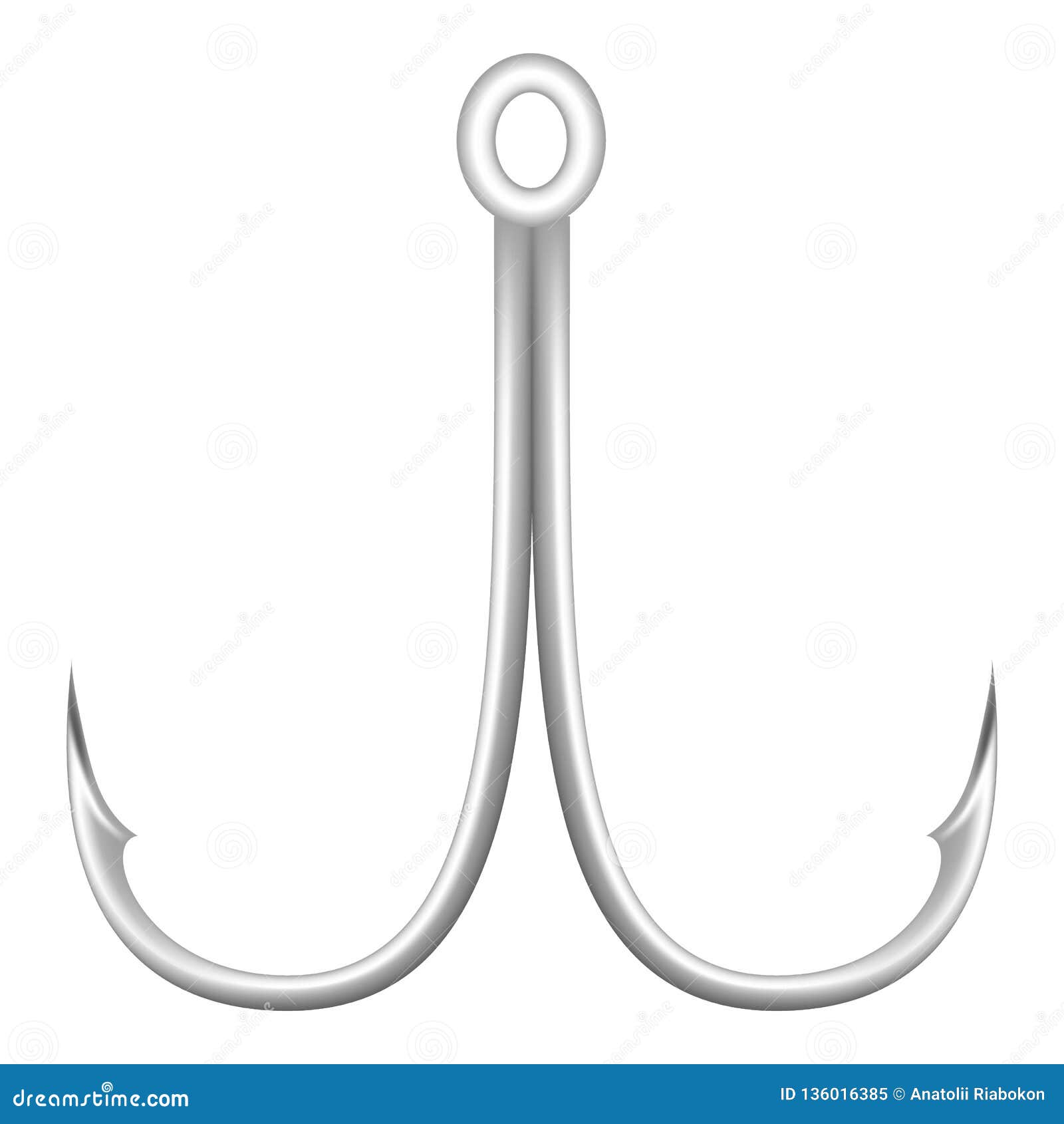Download Double Fish Hook Icon, Realistic Style Stock Vector ...