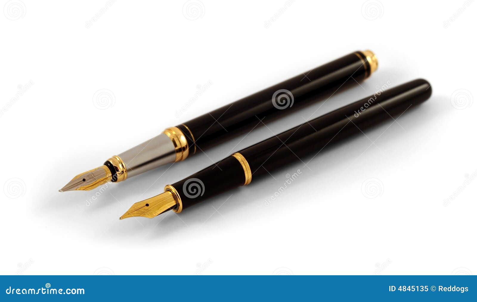 Double fountain pen stock image. Image of graphology, stationery 4845135