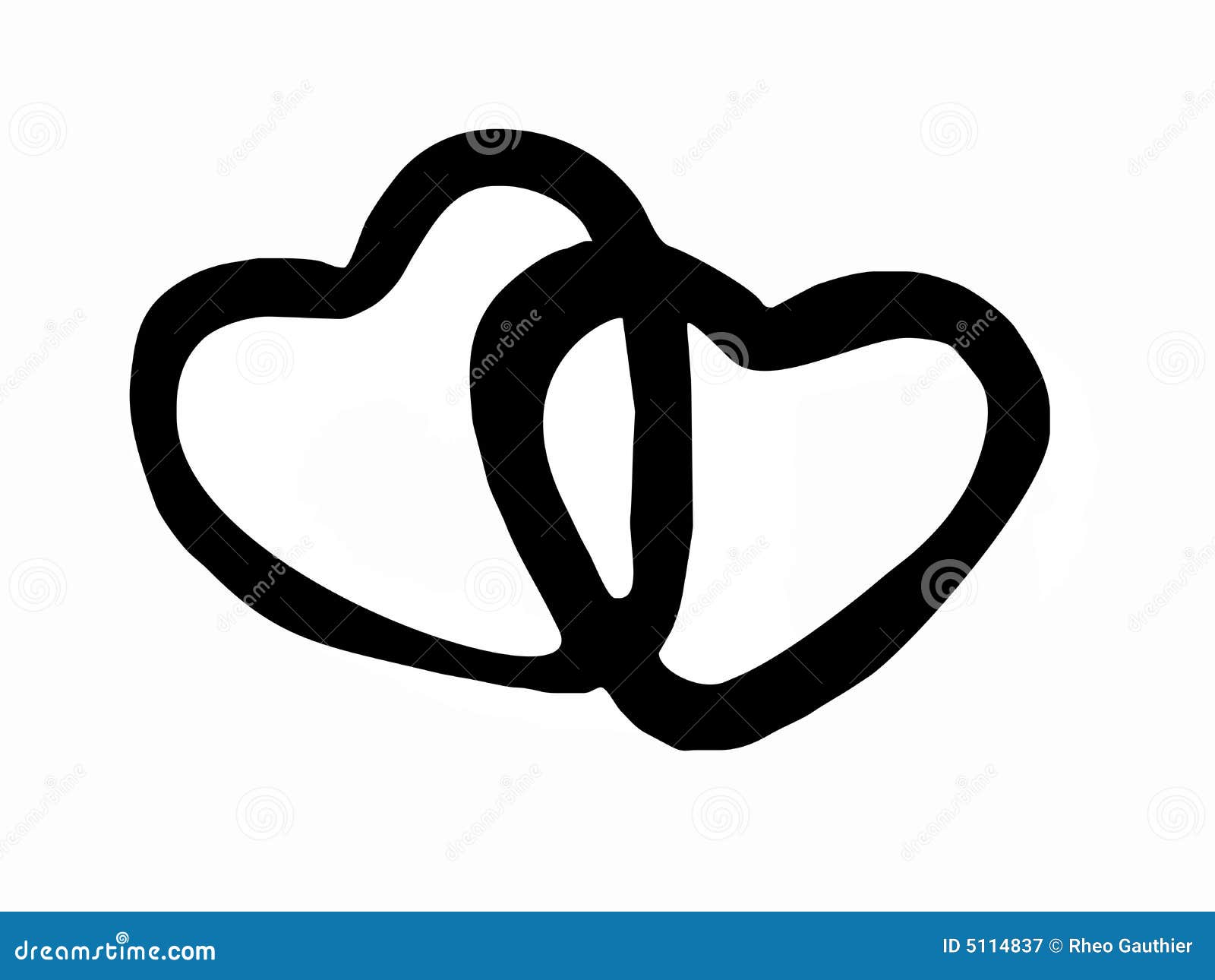 Double Heart stock illustration. Illustration of blood 5114837