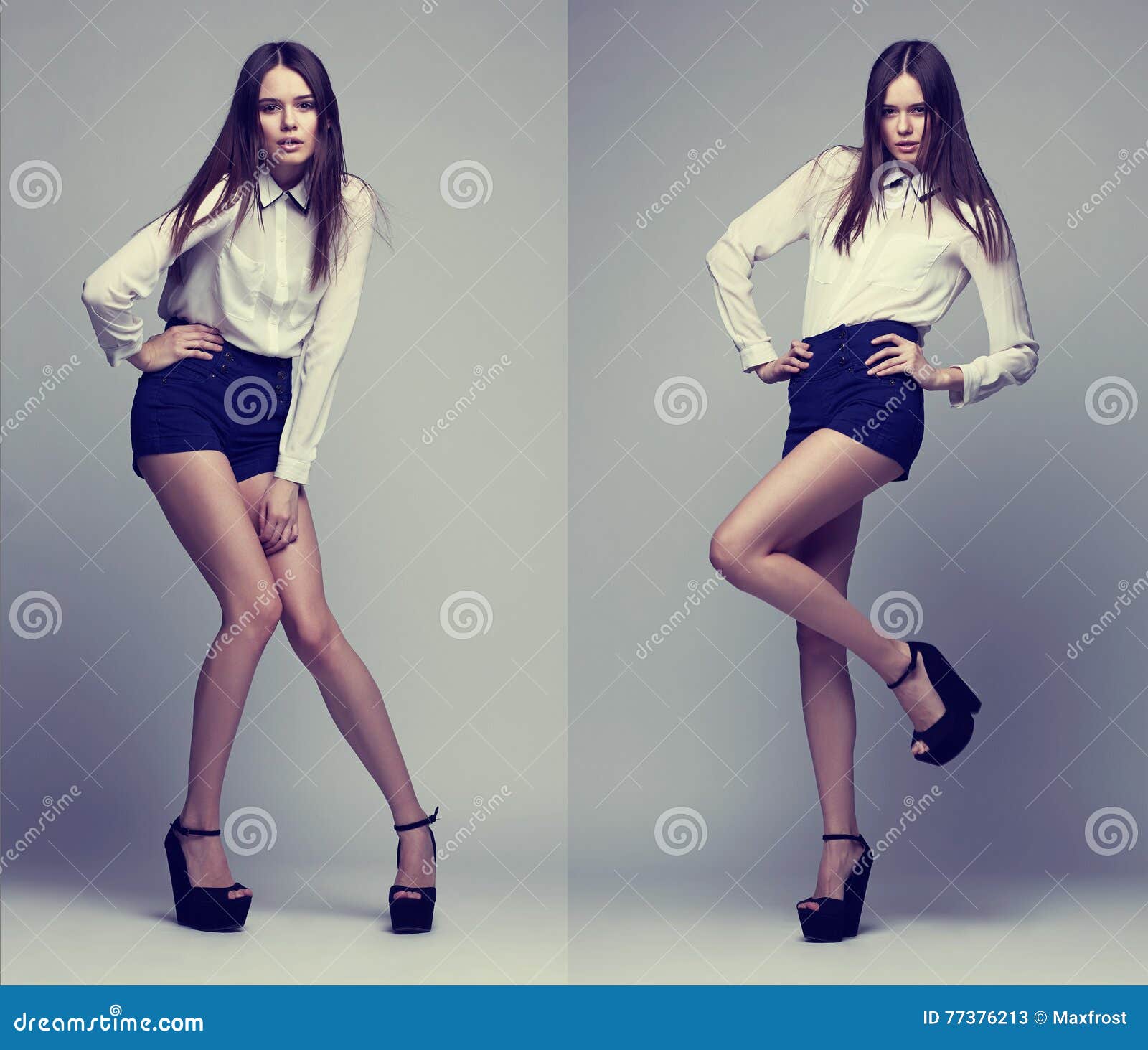 Set Of Woman Girl In Casual Clothes In Different Poses A Character For Your  Design Project Vector Illustration In Flat And Cartoon Stylewhite  Background Stock Illustration - Download Image Now - iStock