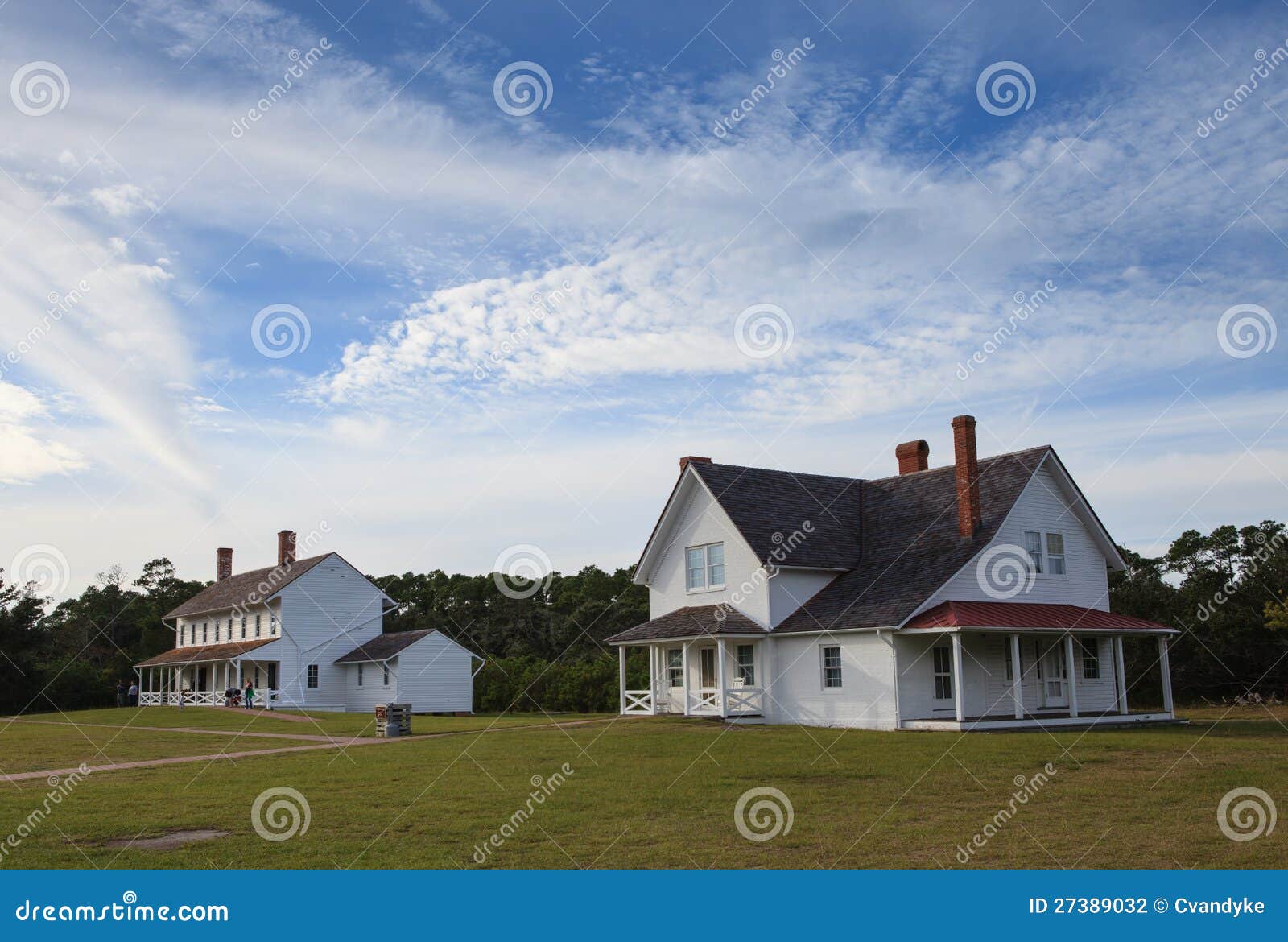 Double Keepers Quarters Hatteras NC Lighthosue Editorial Photography