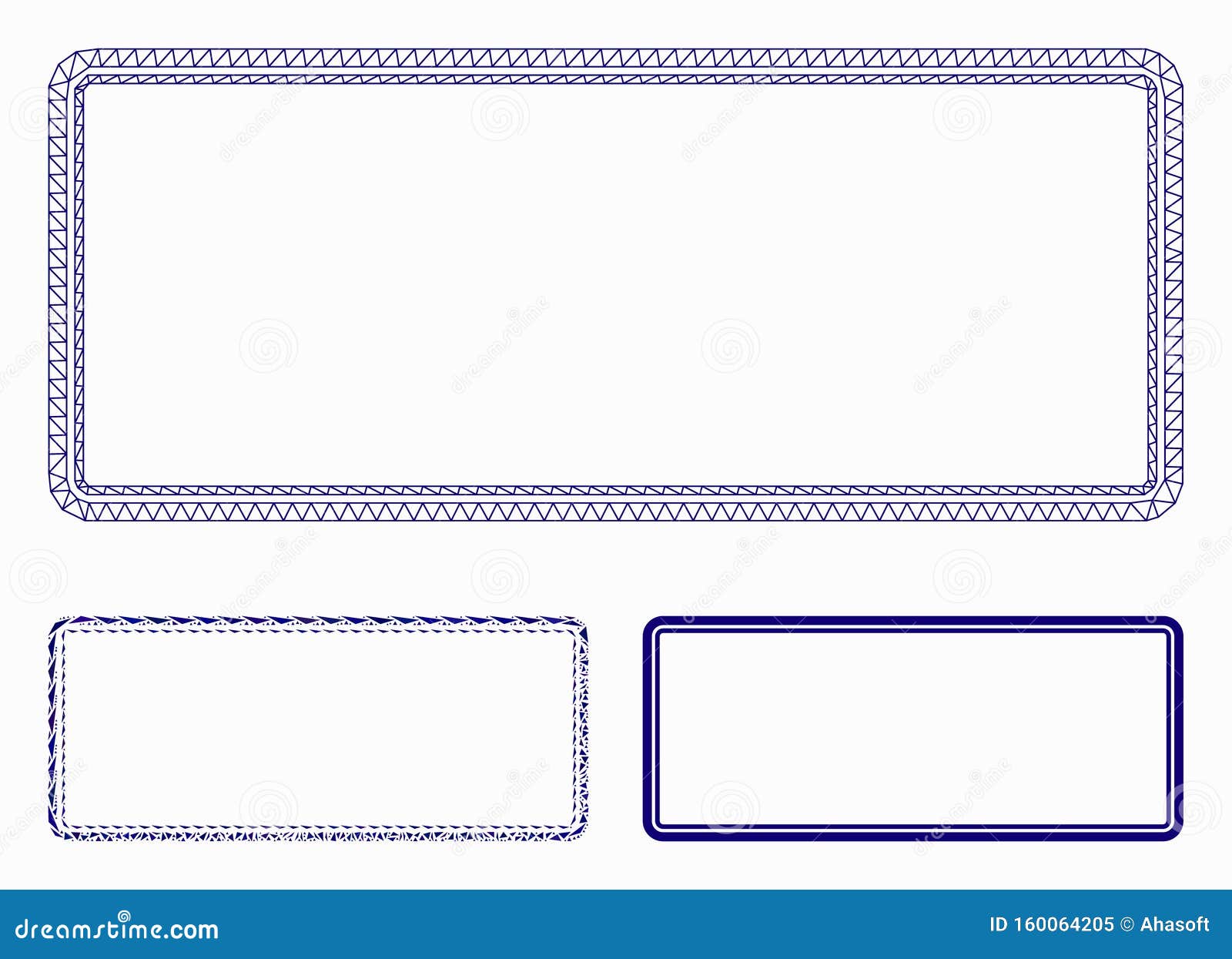 Download Double Rounded Rectangle Frame Vector Mesh Network Model ...