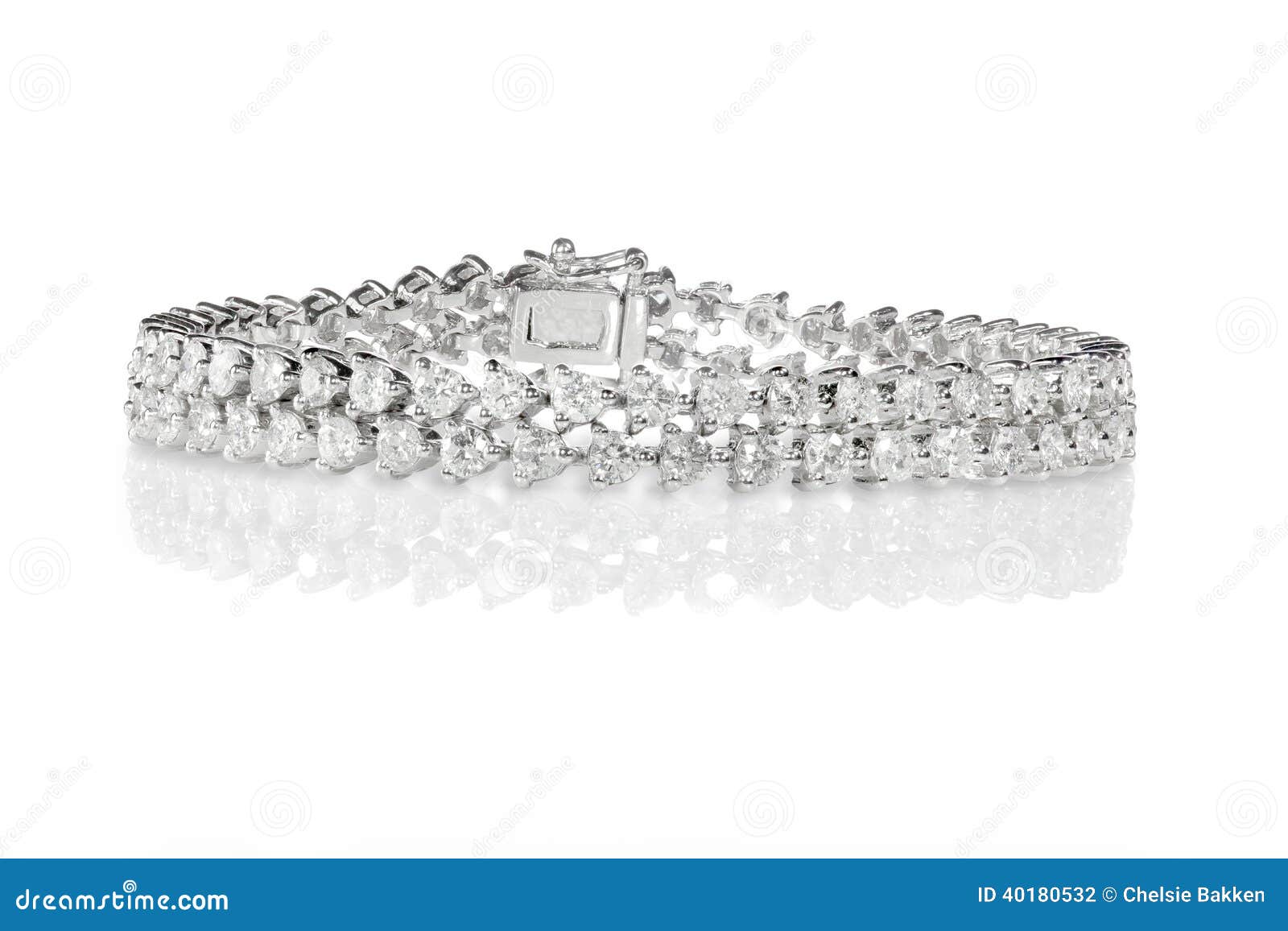 double row diamond bracelet