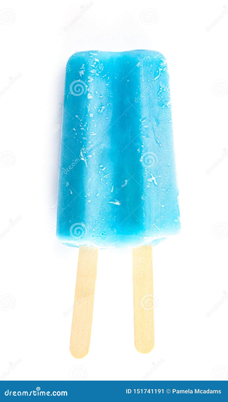 Double Stick Popsicle Isolated on a White Background Stock Image
