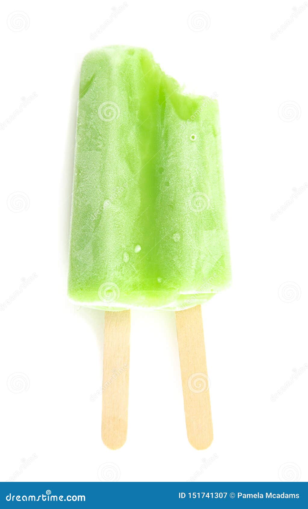 Double Stick Popsicle Isolated on a White Background Stock Image