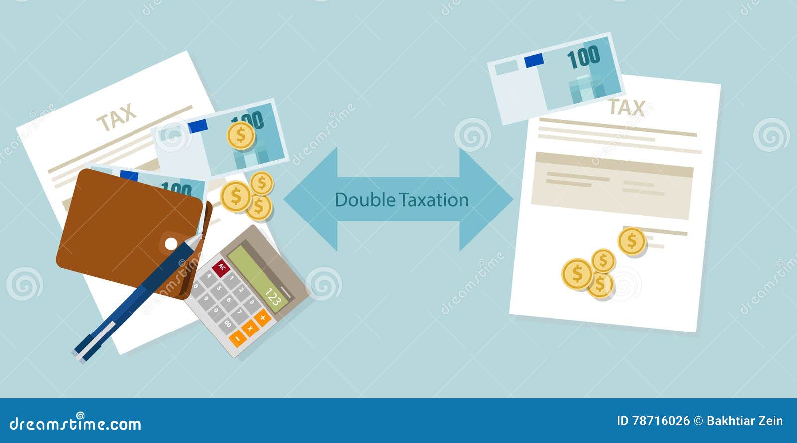 double taxation concept payment taxed twice