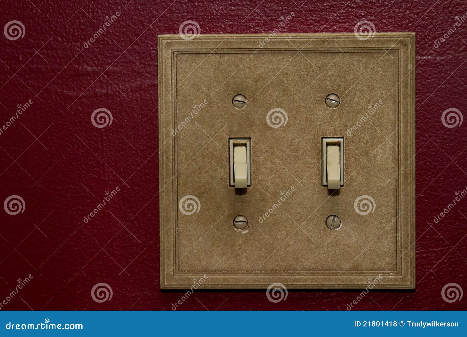 Double Wall Switches stock photo. Image of house, plate 21801418