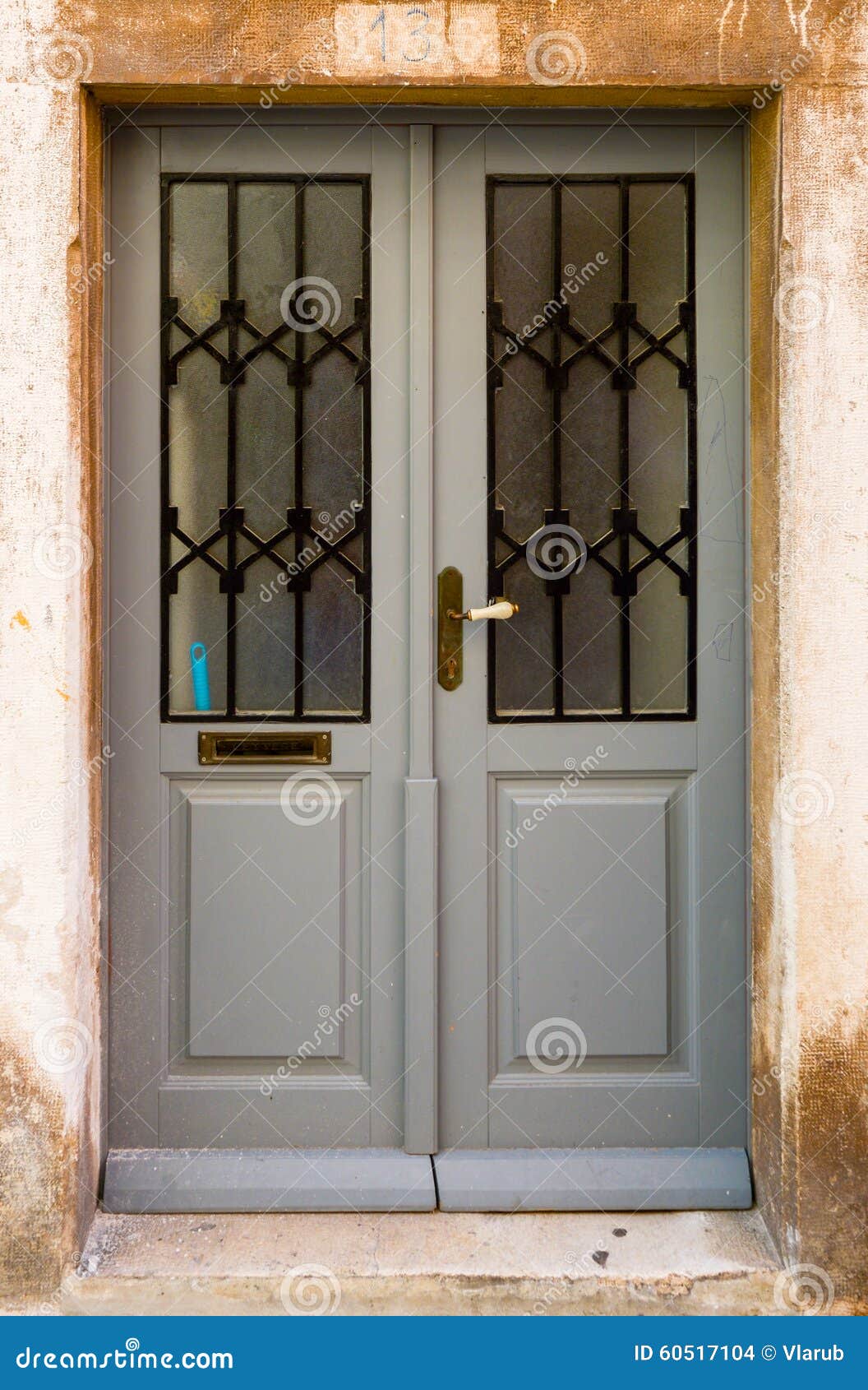 Doublewing Front Door Gray Stock Photo Image of concepts, lighting