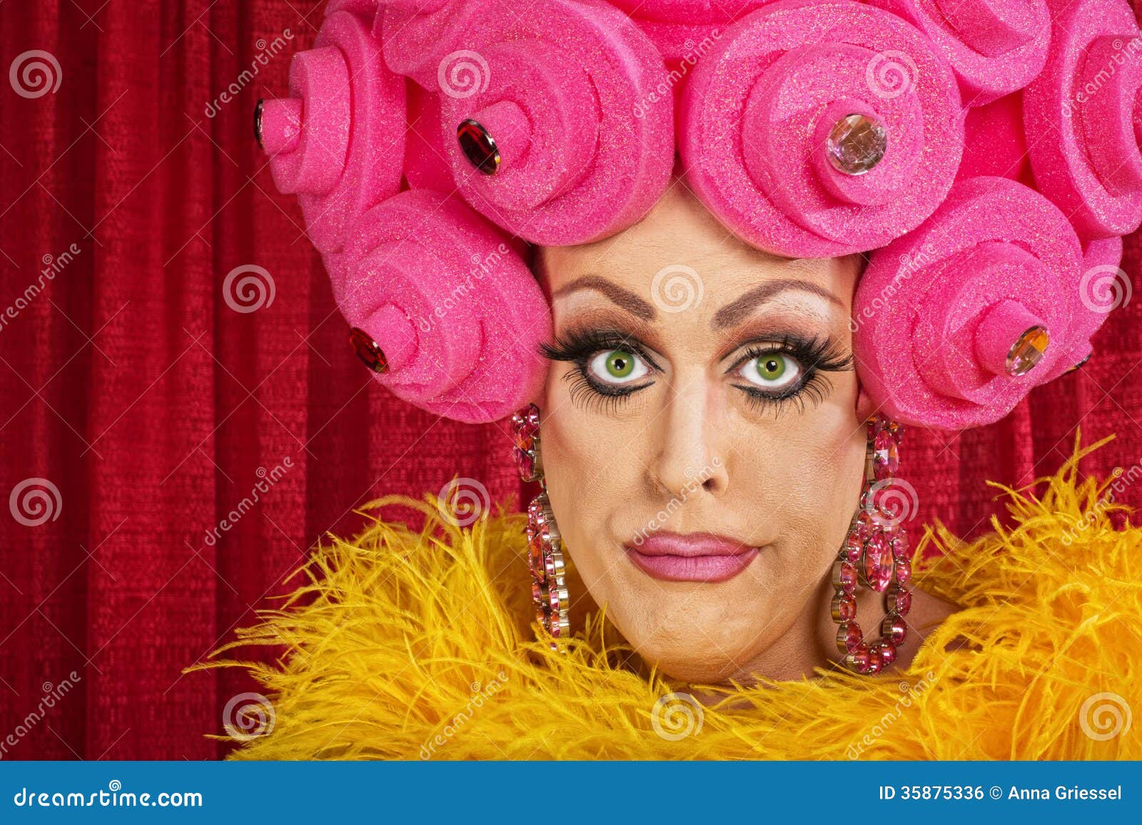 Doubting Drag Queen stock photo. Image of gender, retro - 35875336