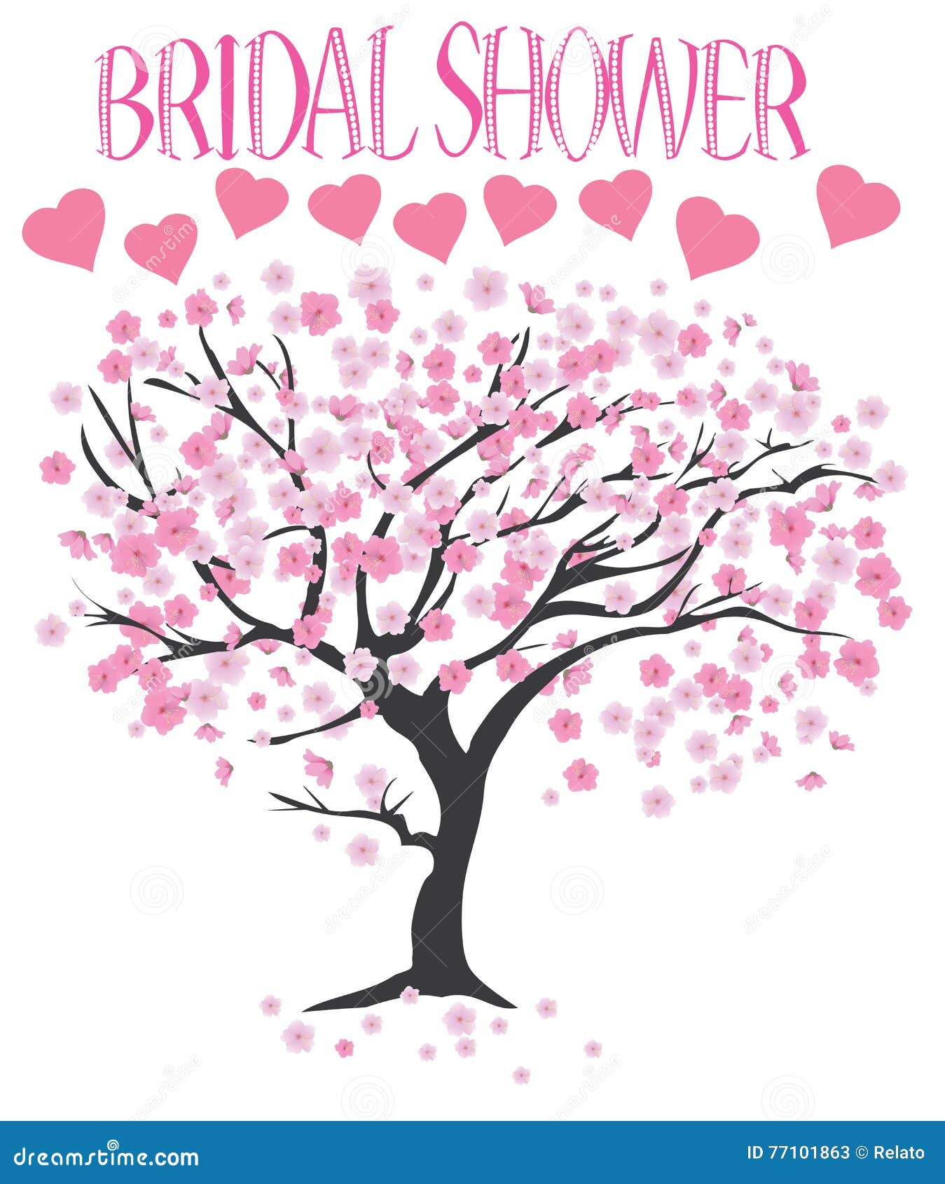 Douche nuptiale de vecteur illustration de vecteur. Illustration du