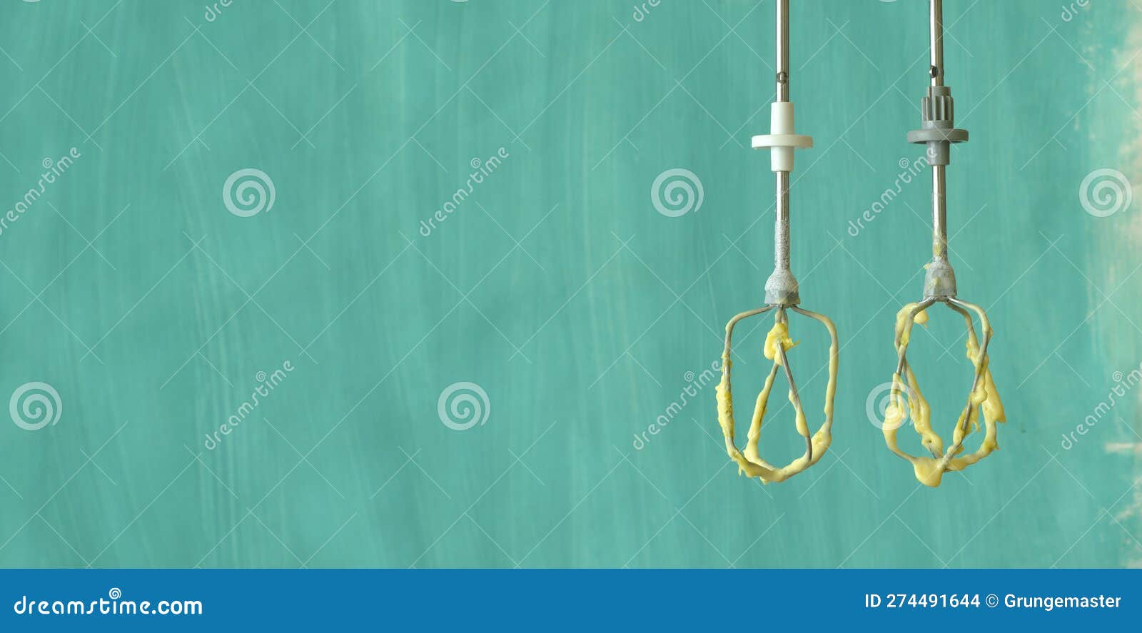 Dough Hooks with Cake Mixture, Cooking, Baking, Culinary Concept