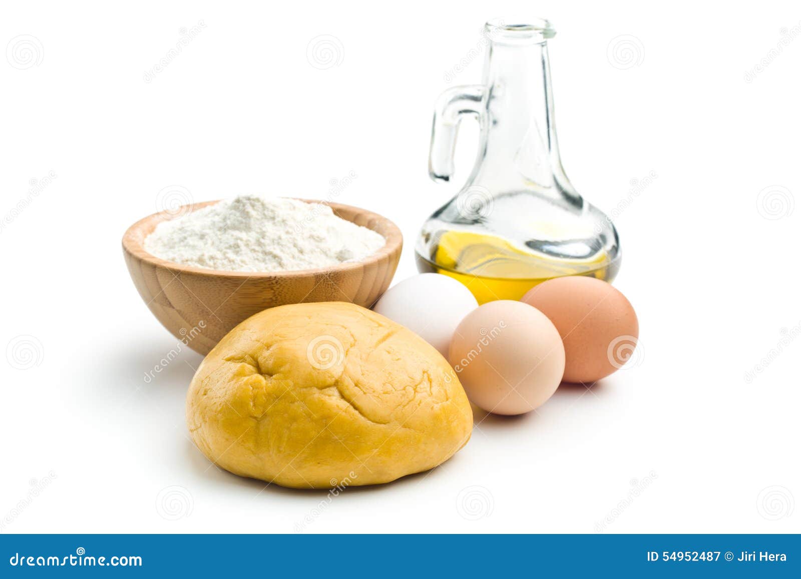 Dough and Ingredients for Preparing Pasta Stock Image Image of flour