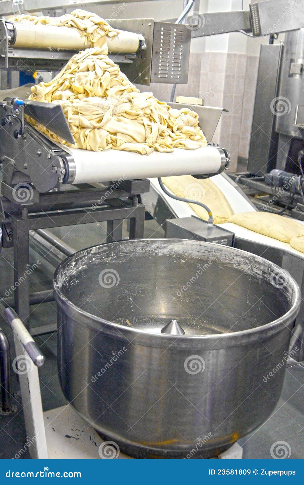 Dough manufacture stock image. Image of automation, donut 23581809