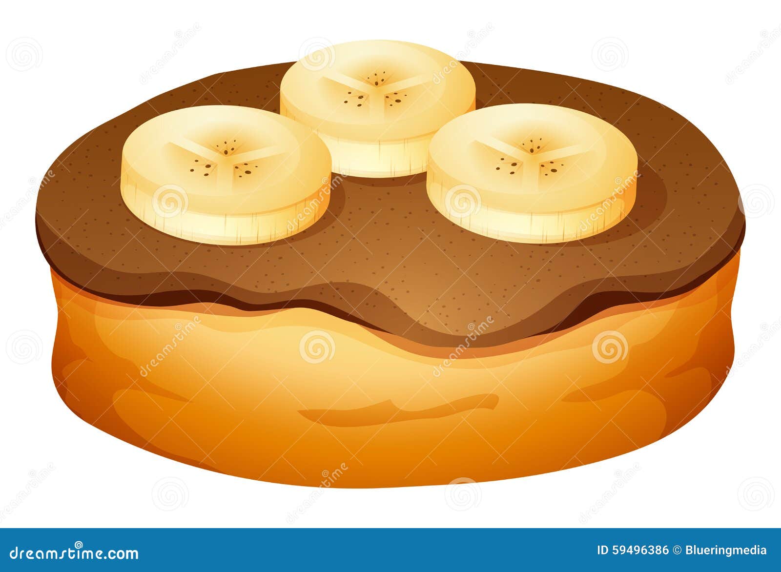 Piece Chocolate Cake Banana Stock Illustrations 45 Piece Chocolate