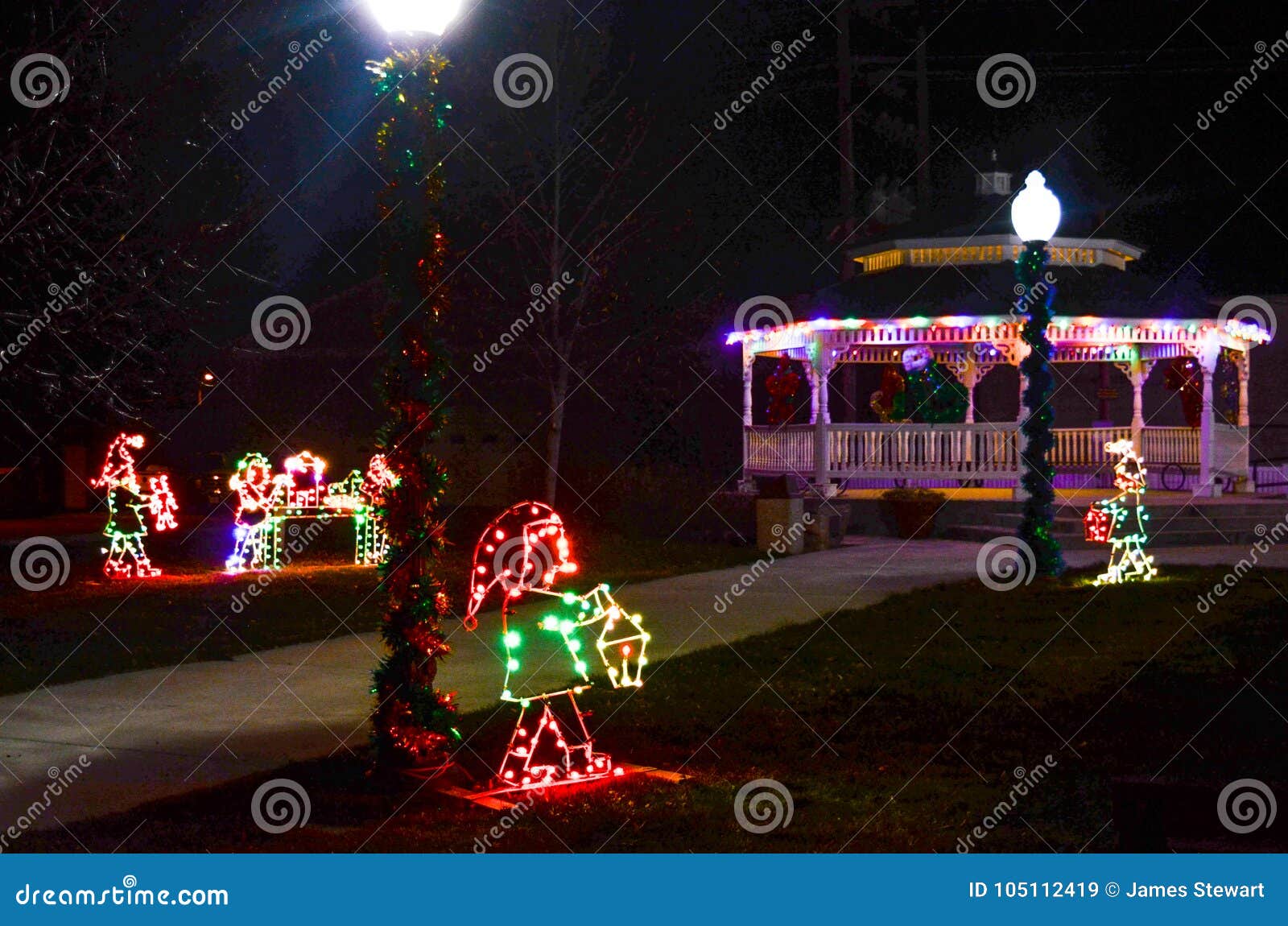 Douglas Wyoming Christmas Lights 1 Image stock éditorial Image du