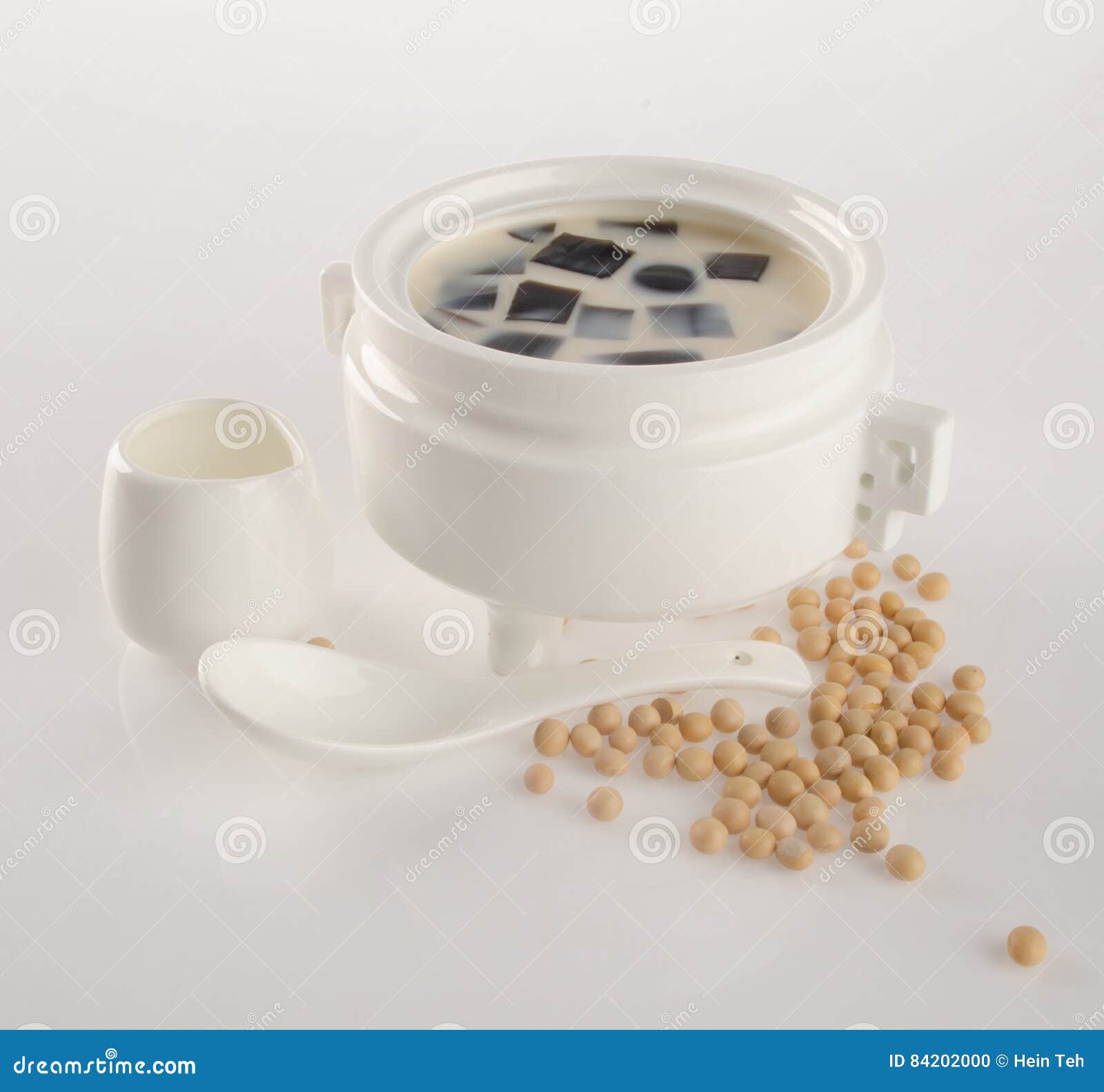 Douhua or Taiwanese Tofu Dessert and Tofu Pudding. Stock Photo Image