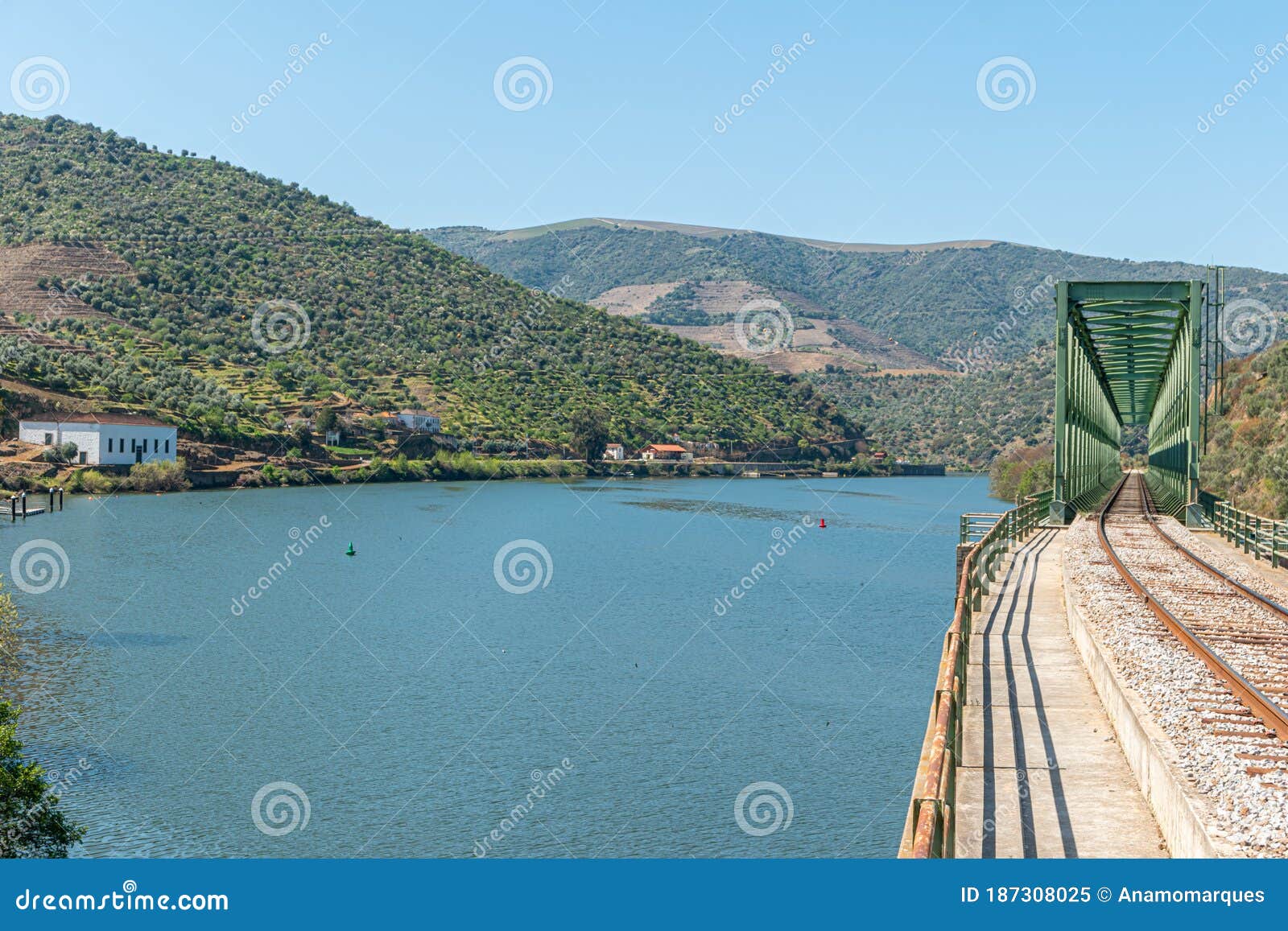douro valley view near the ferradosa bridge at sao xisto located in vale de figueira, sao joao da pesqueira municipality, the