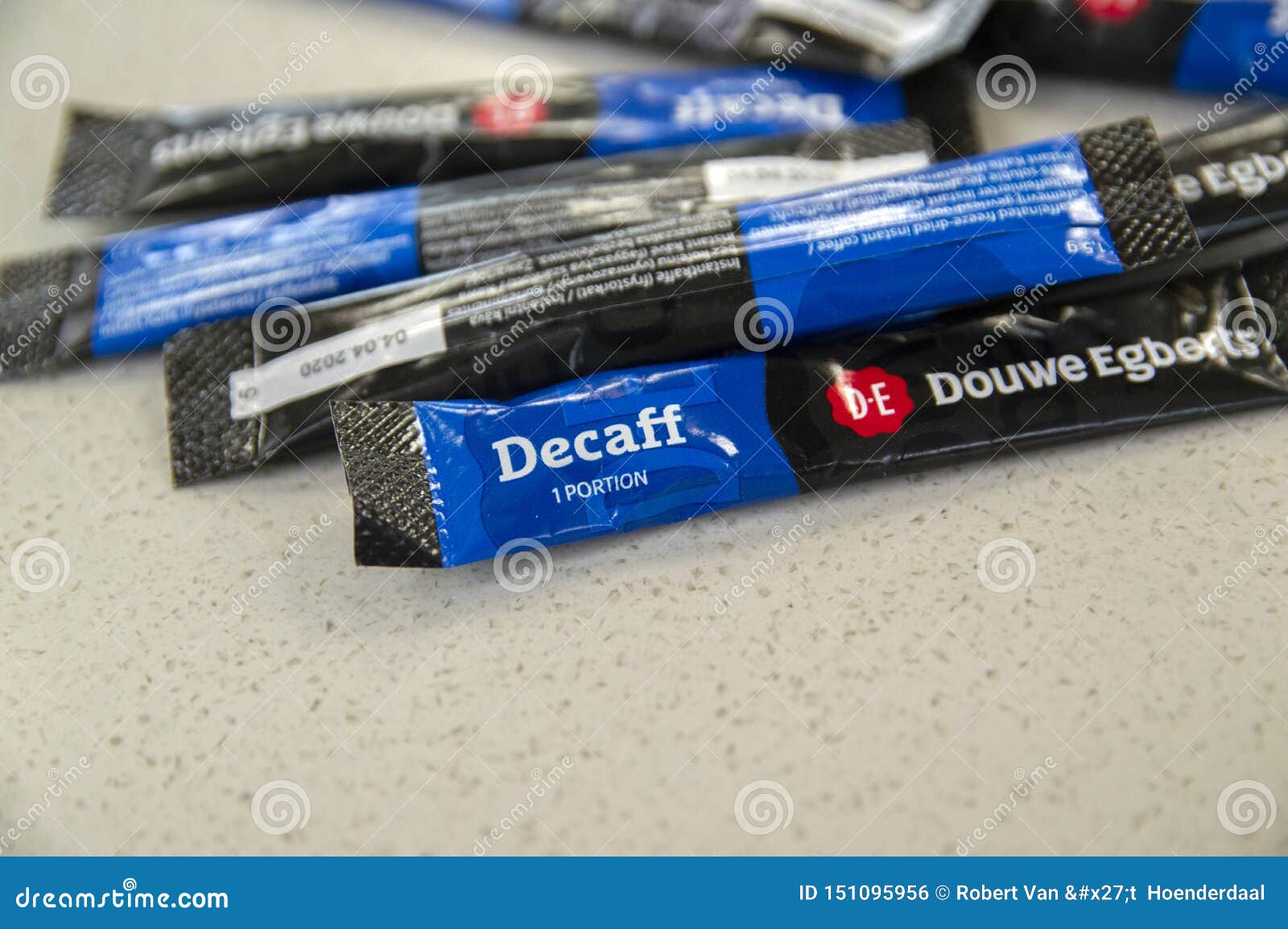 Douwe Egbert Coffee Decaff Bags at Amstelveen the Netherlands 2019 Editorial Photo Image of