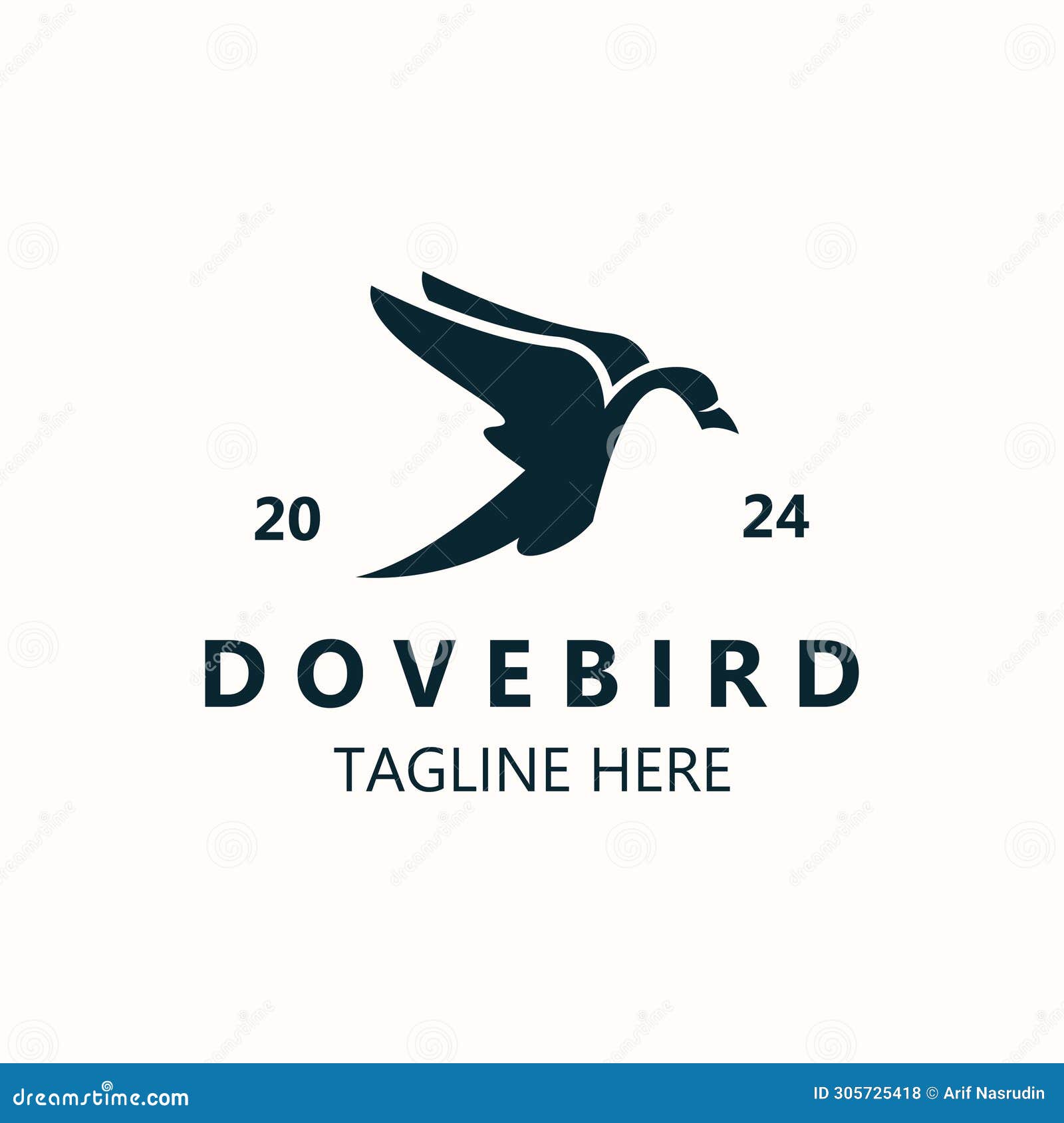 dove bird elegant flying logo  nature wildlife label style vintage image