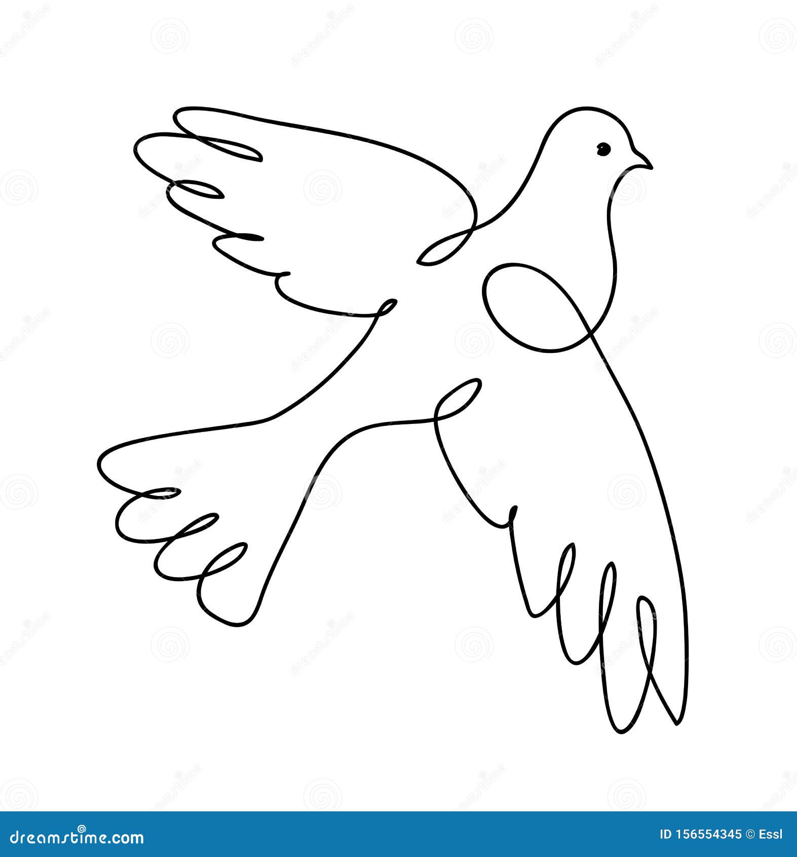 Sketch of a pigeon stock vector. Illustration of sketch - 77409076