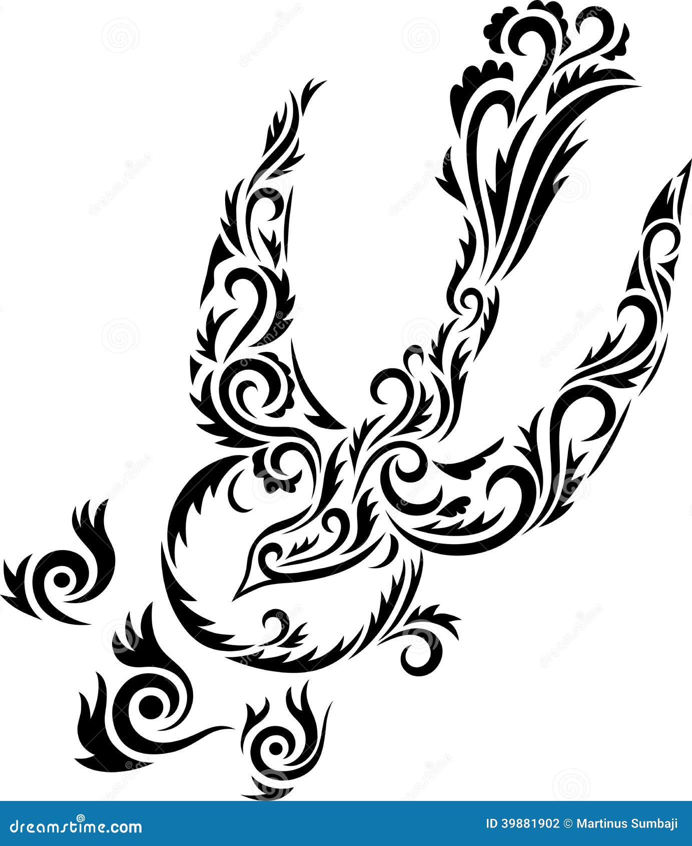 Dove-Holy spirit ornate stock vector. Illustration of tattoo - 39881902