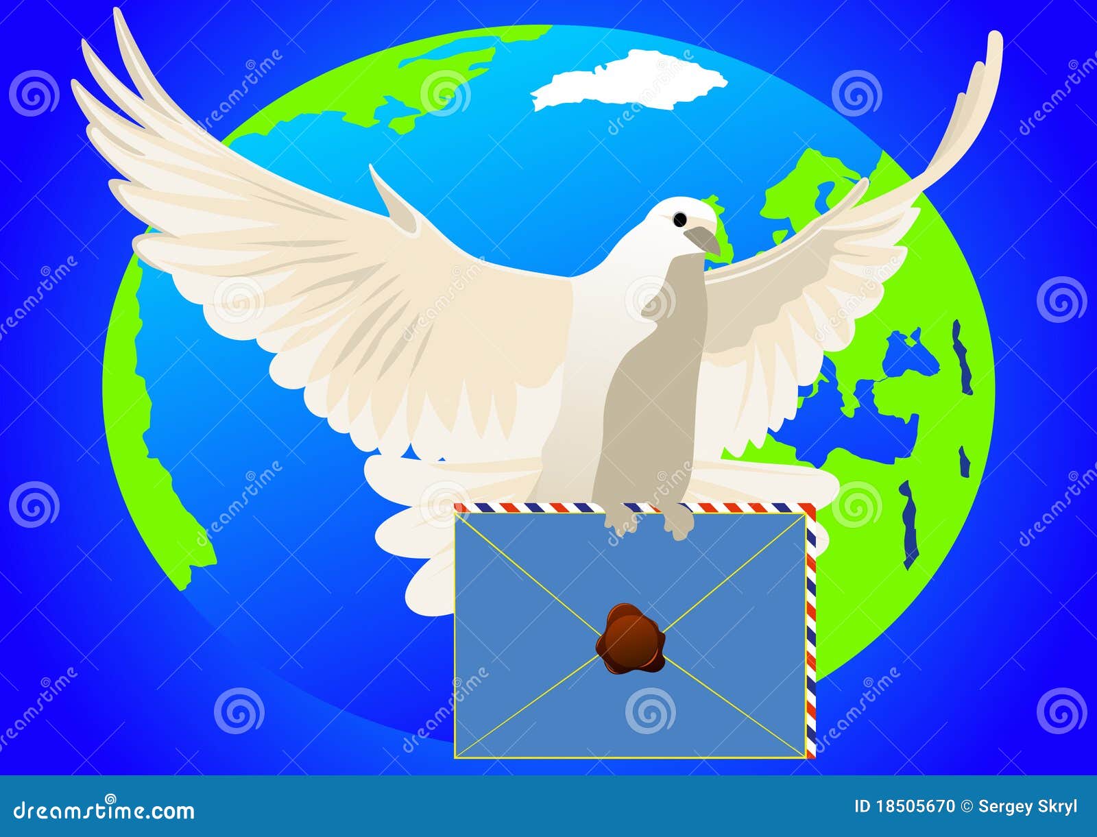 A dove with a letter stock vector. Illustration of mold - 18505670