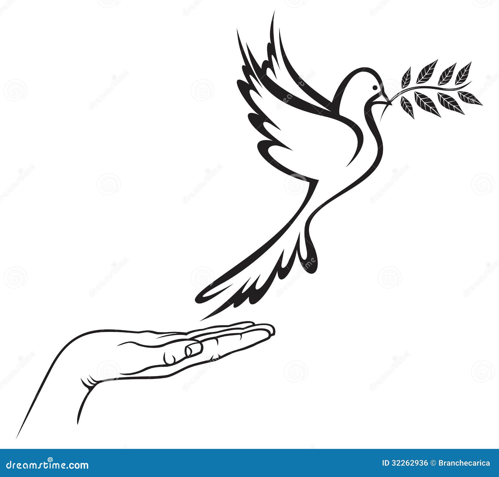 Dove Of Peace Stock Vector Illustration Of Feather Globe 32262936